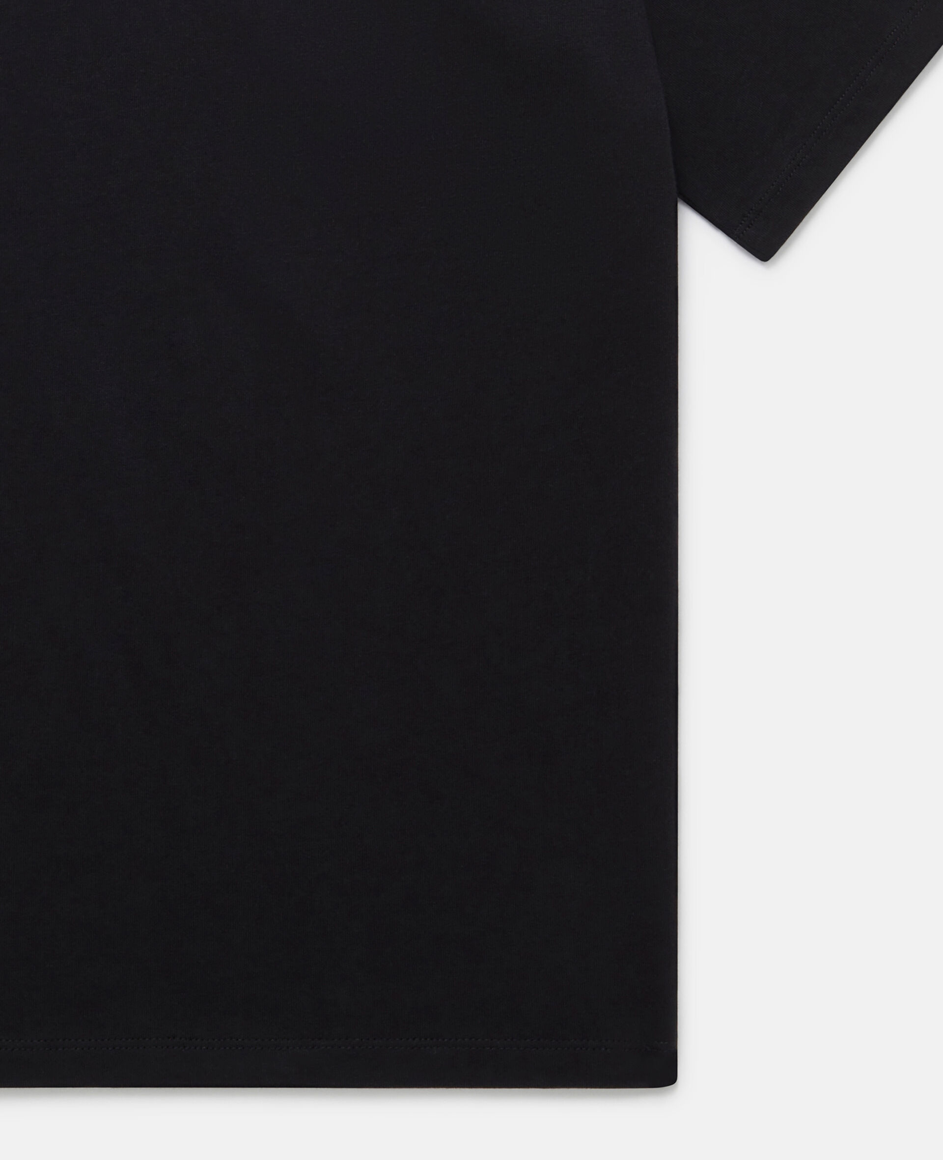 Logo Pumpkin Print T-Shirt-Black-large image number 3