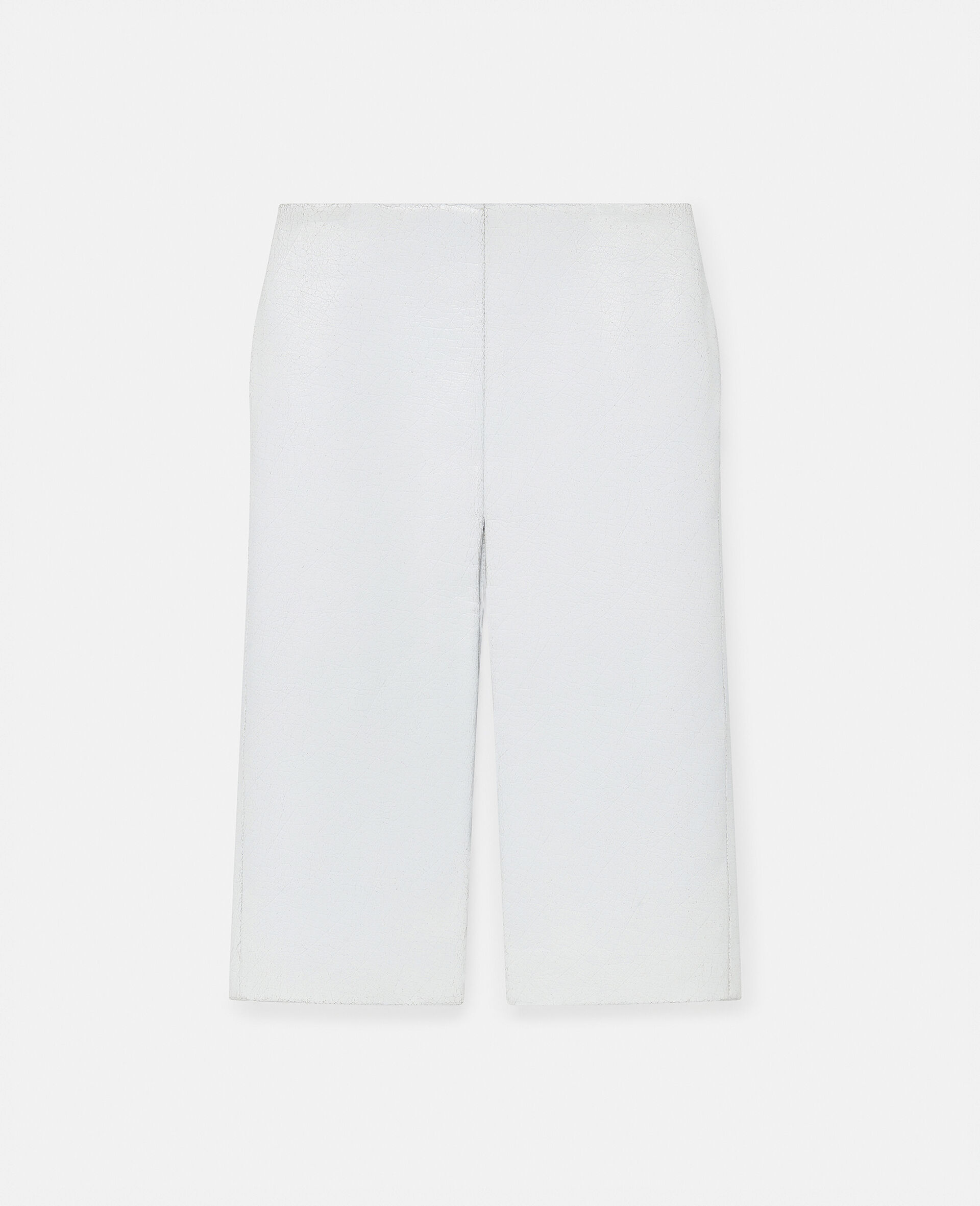 Crackled Finish Midi Skirt-White-large image number 0