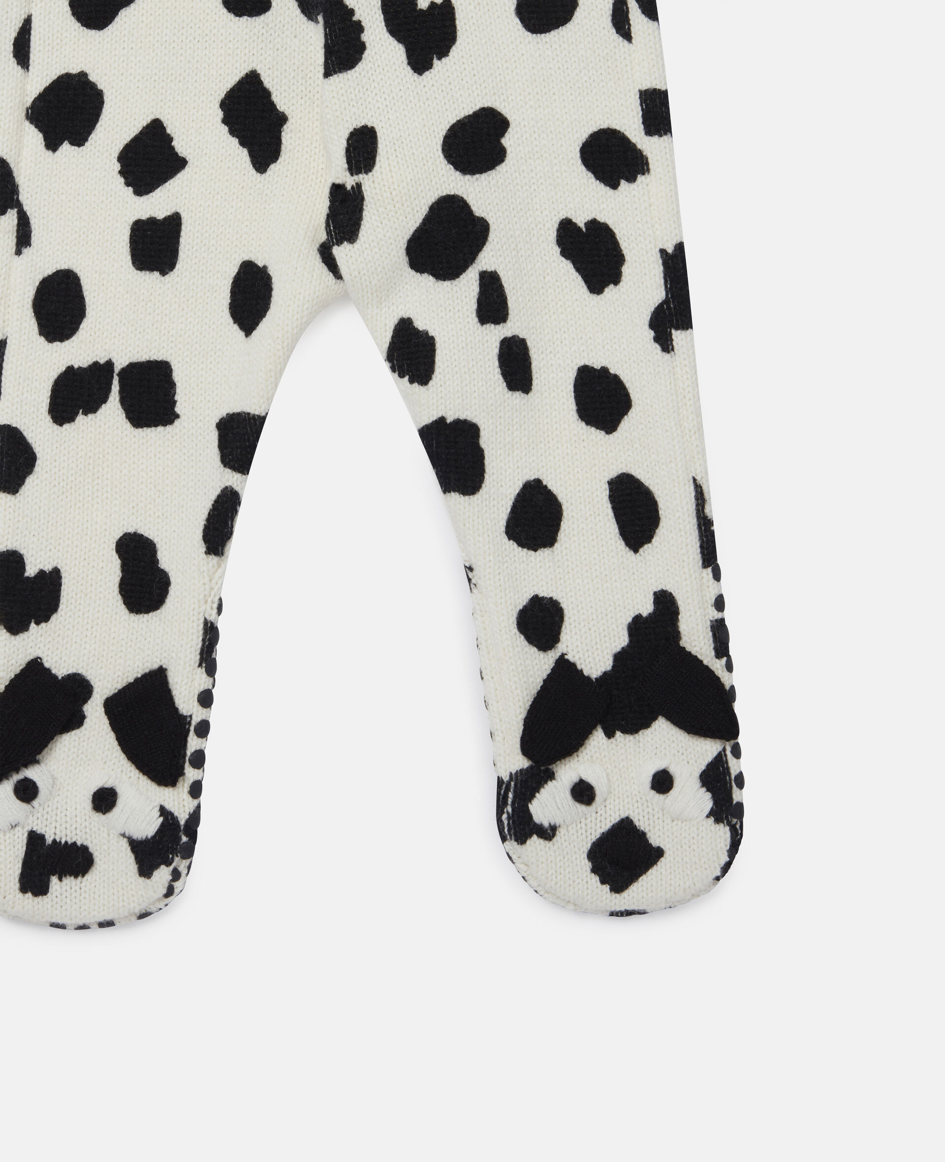 Legging en maille à taches dalmatien-Blanc-large image number 1