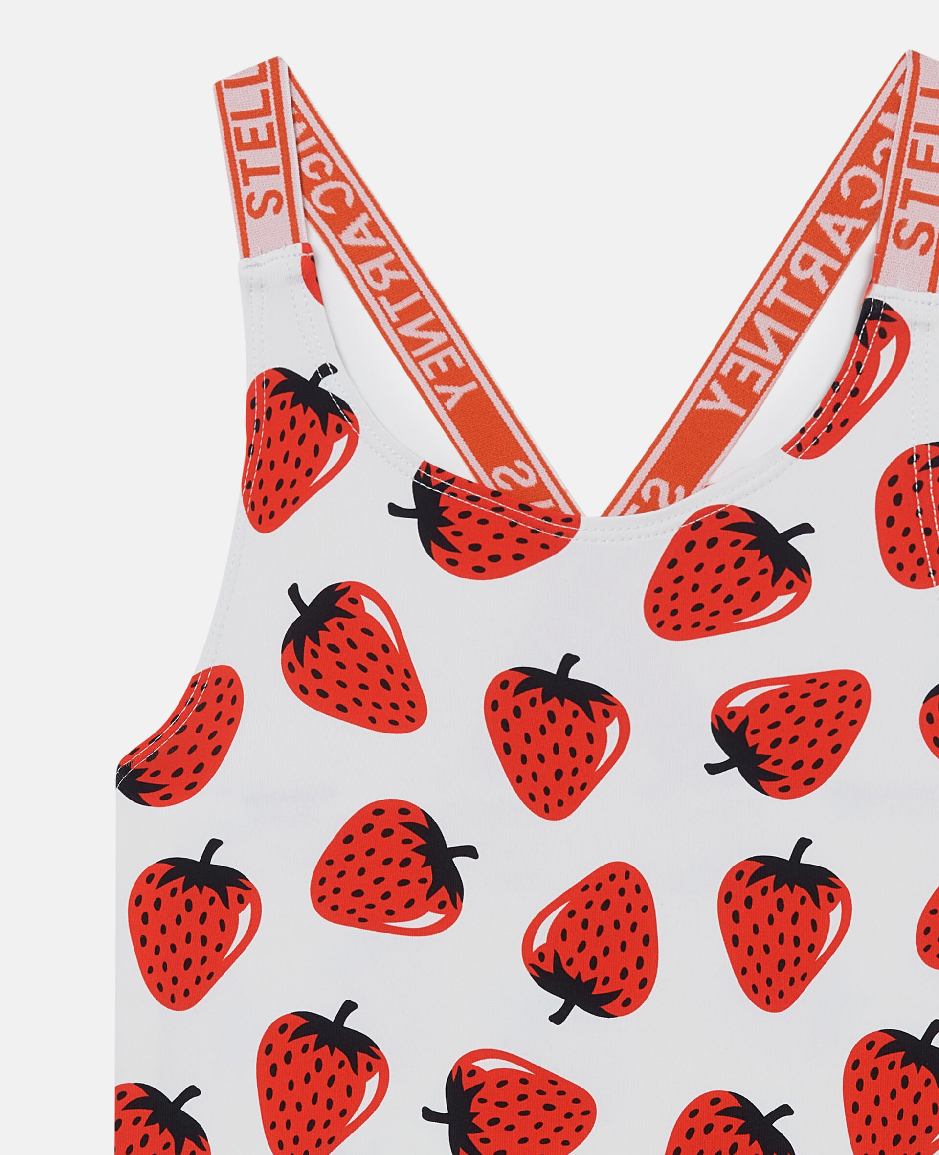 Strawberry Print Swimsuit-Cream-large Strawberry Print Swimsuit-Cream-large image number 1