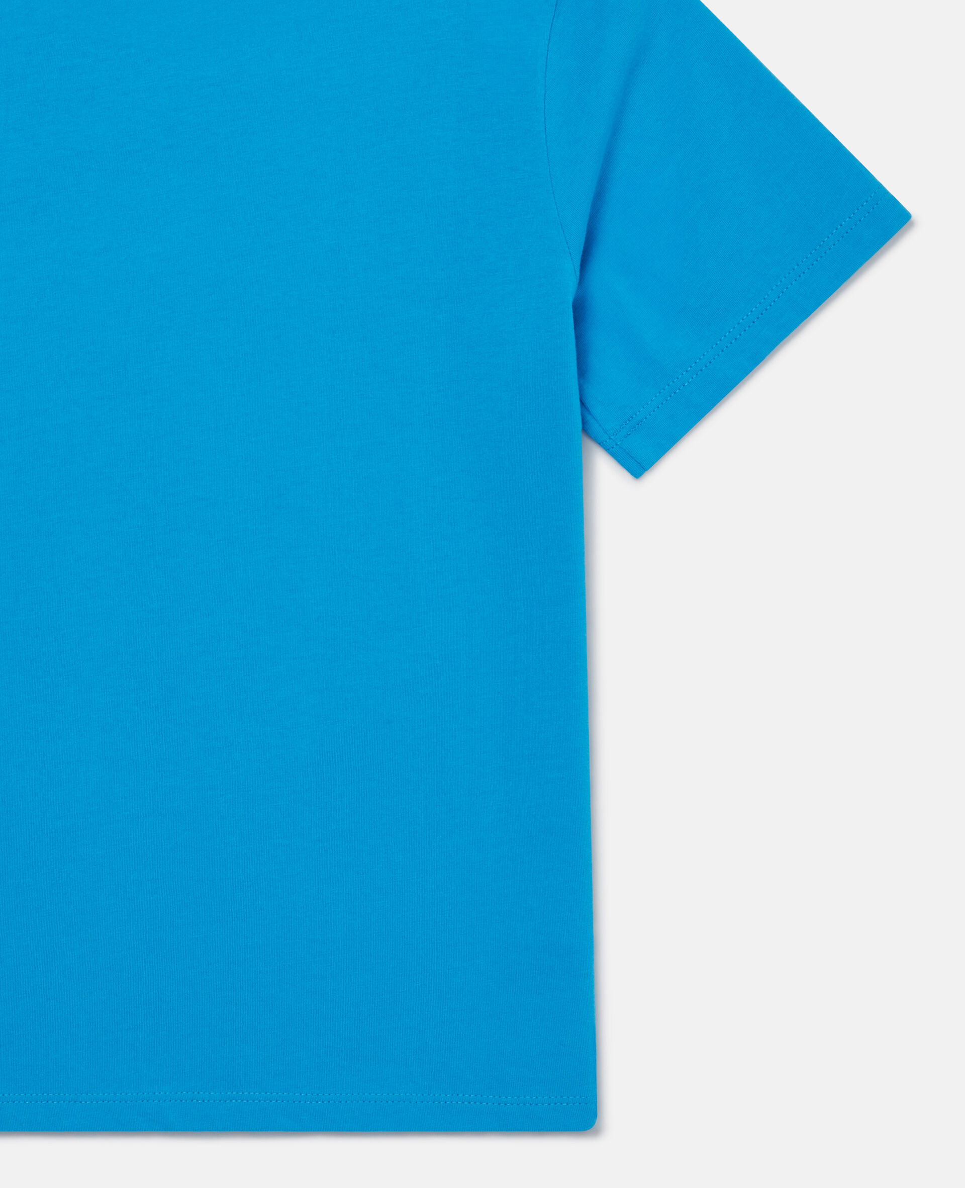 T shirt graphique avec logo-Bleu-large image number 3