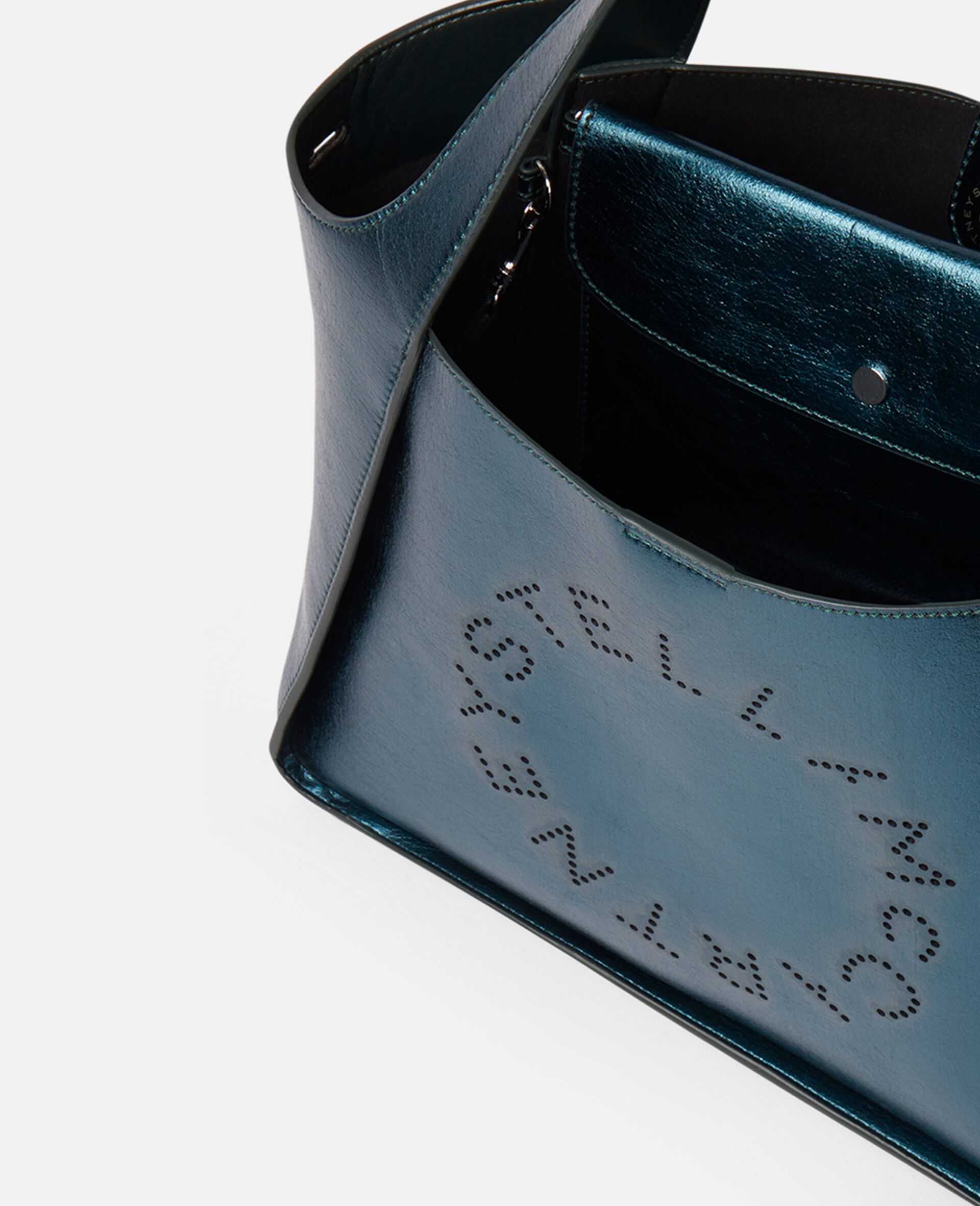 Stella Logo Metallic Crossbody Bag-Grey-large image number 4