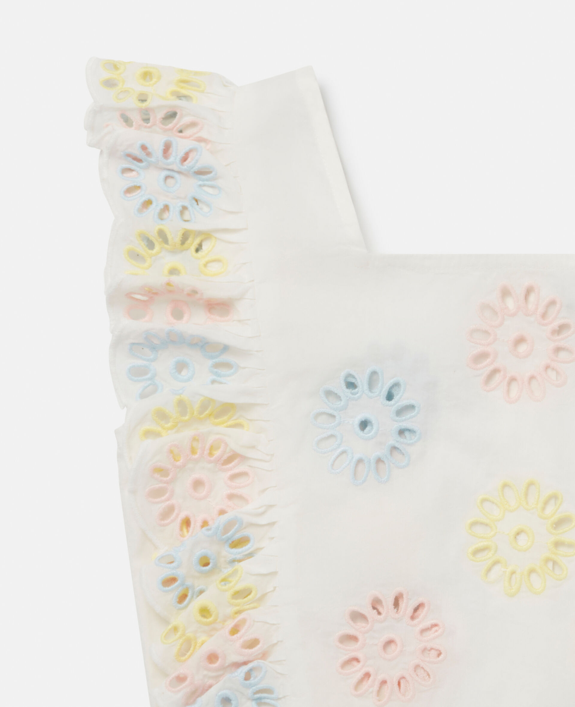 Crop top en crochet a fleurs-Rose-large image number 1