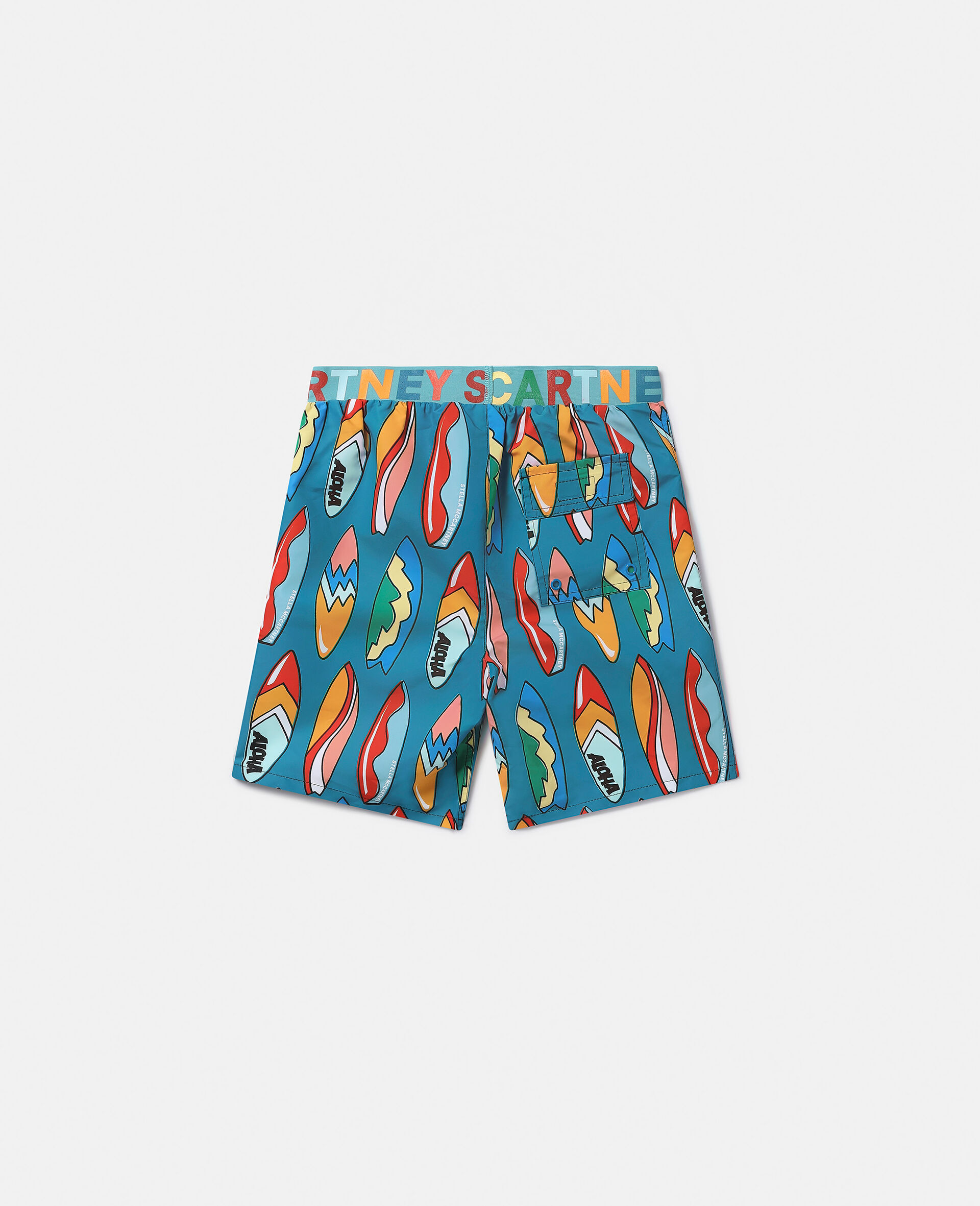 Surfboard Print Swimming Trunks-Multicolour-large image number 2