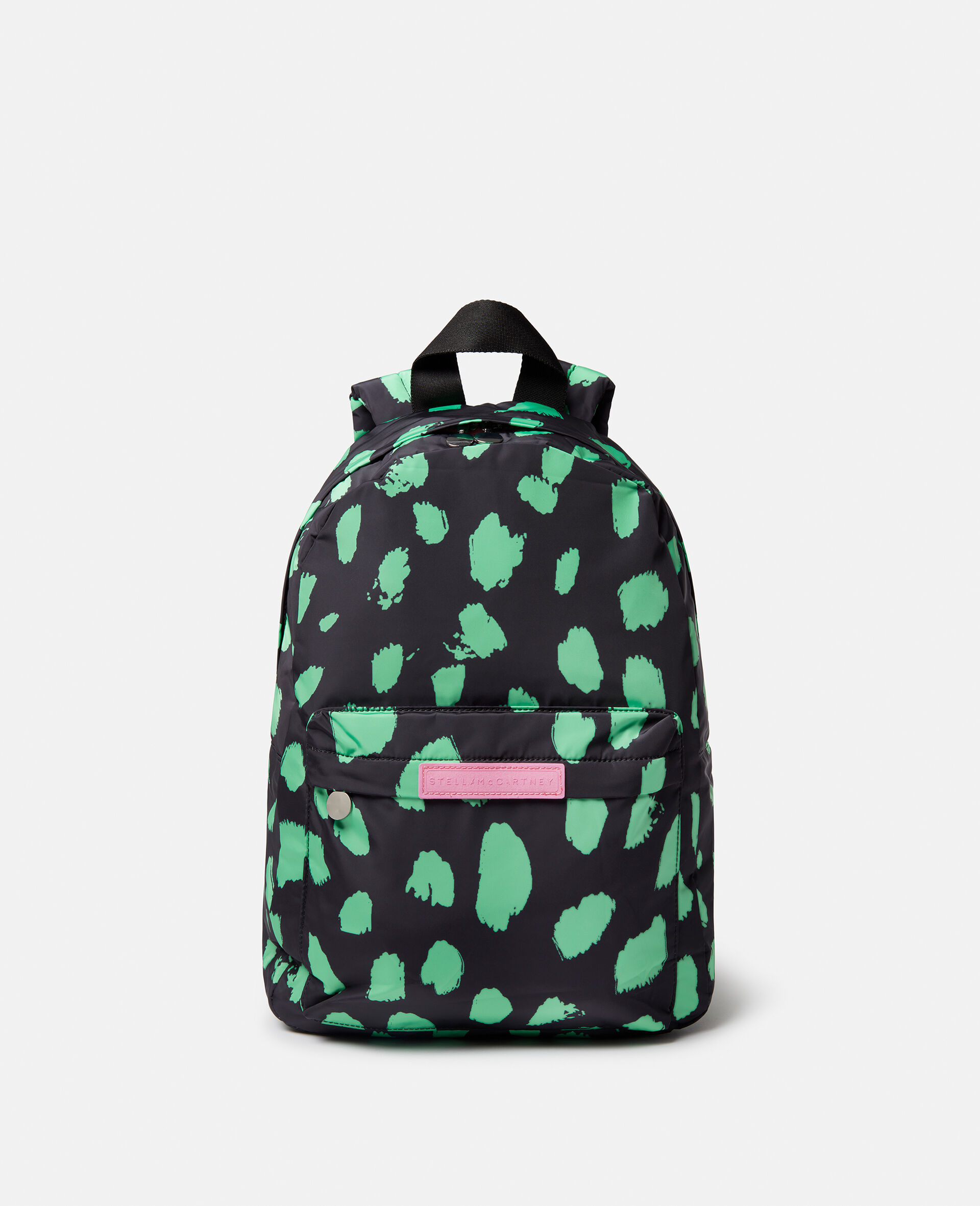 Camo Spot Print Backpack-Black-large image number 0