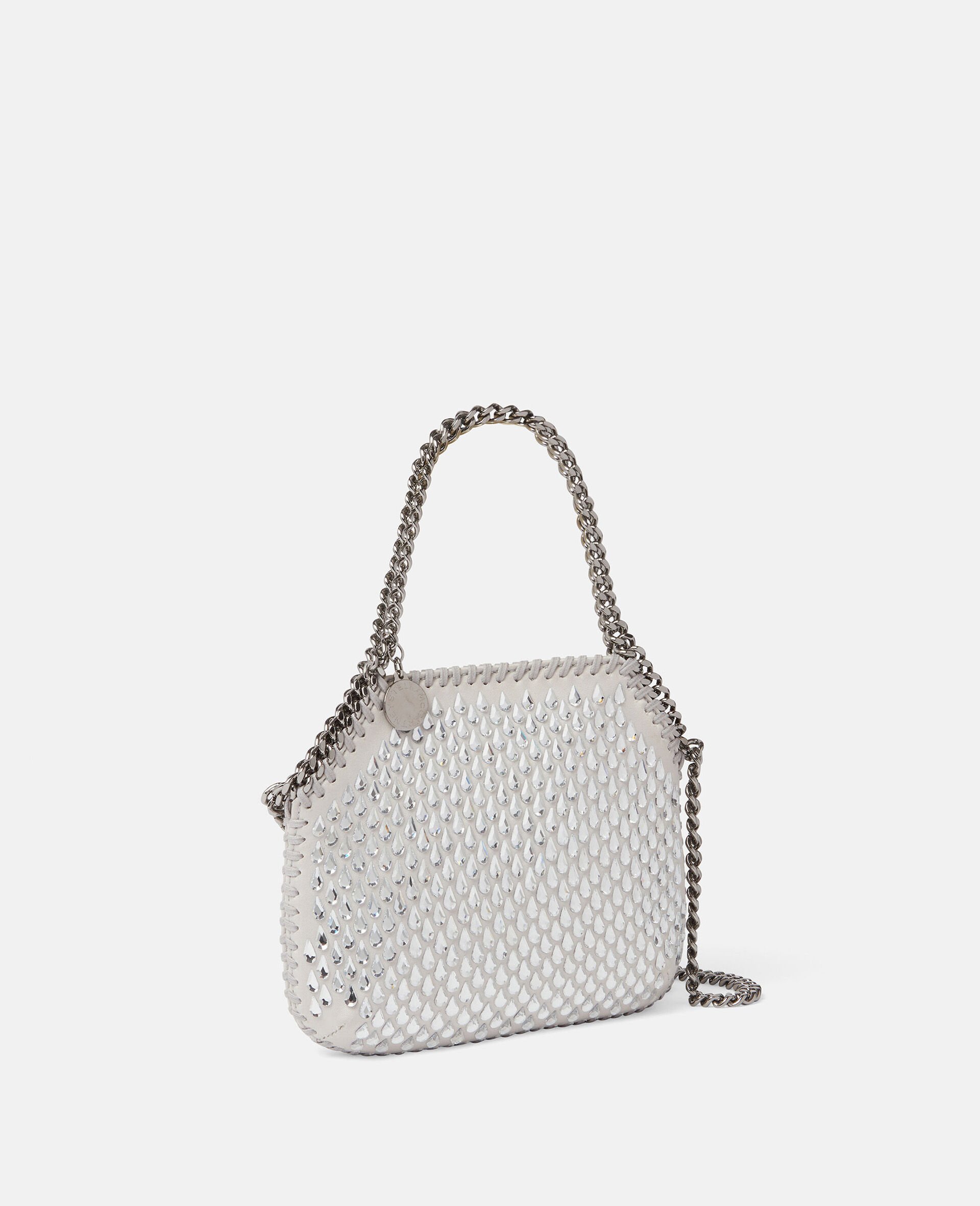 Falabella Crystal Mesh Mini Tote Bag-Grey-large Falabella Crystal Mesh Mini Tote Bag-Grey-large image number 2
