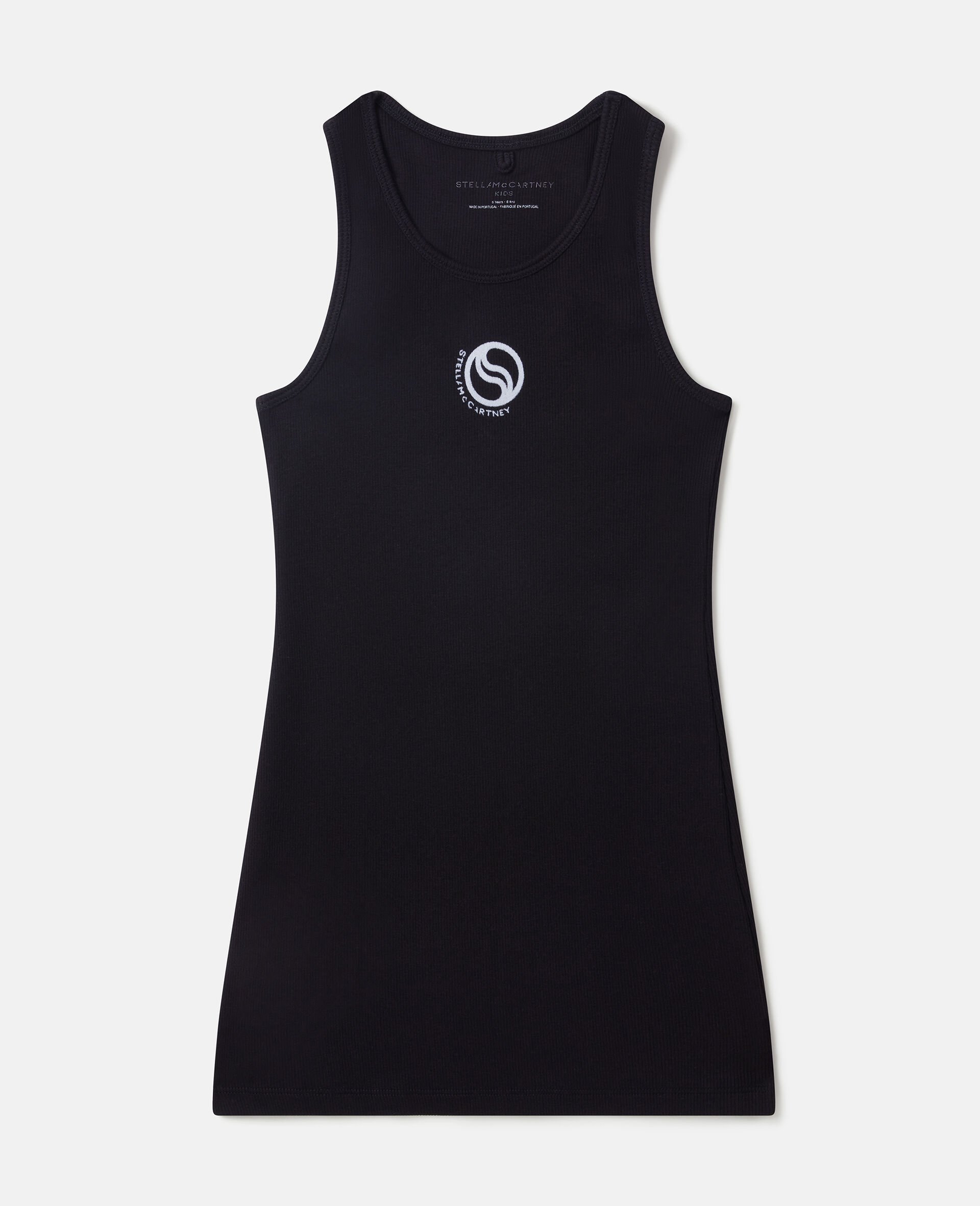 S-Wave Logo Tank Dress-Black-medium