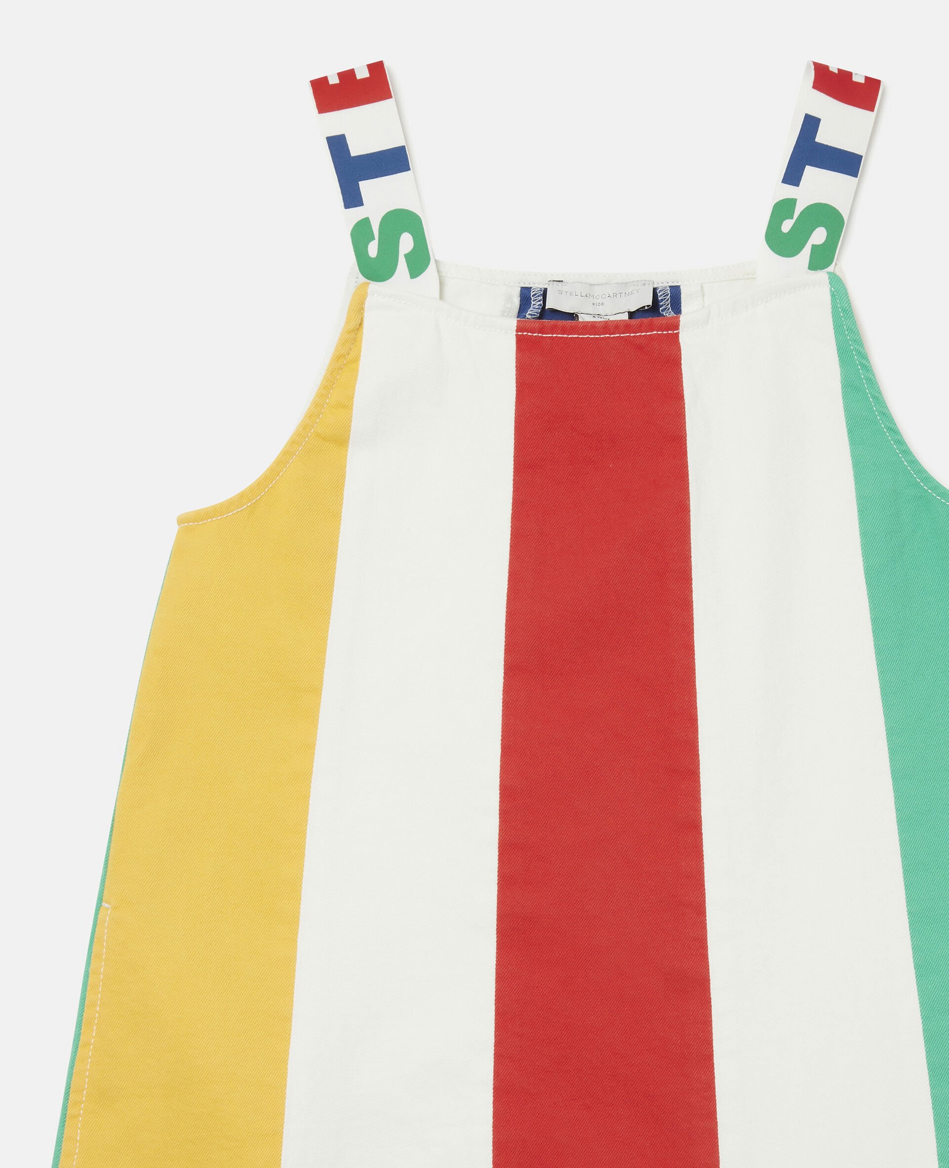 Colour Block Denim Dress-Multicolour-large Colour Block Denim Dress-Multicolour-large image number 1