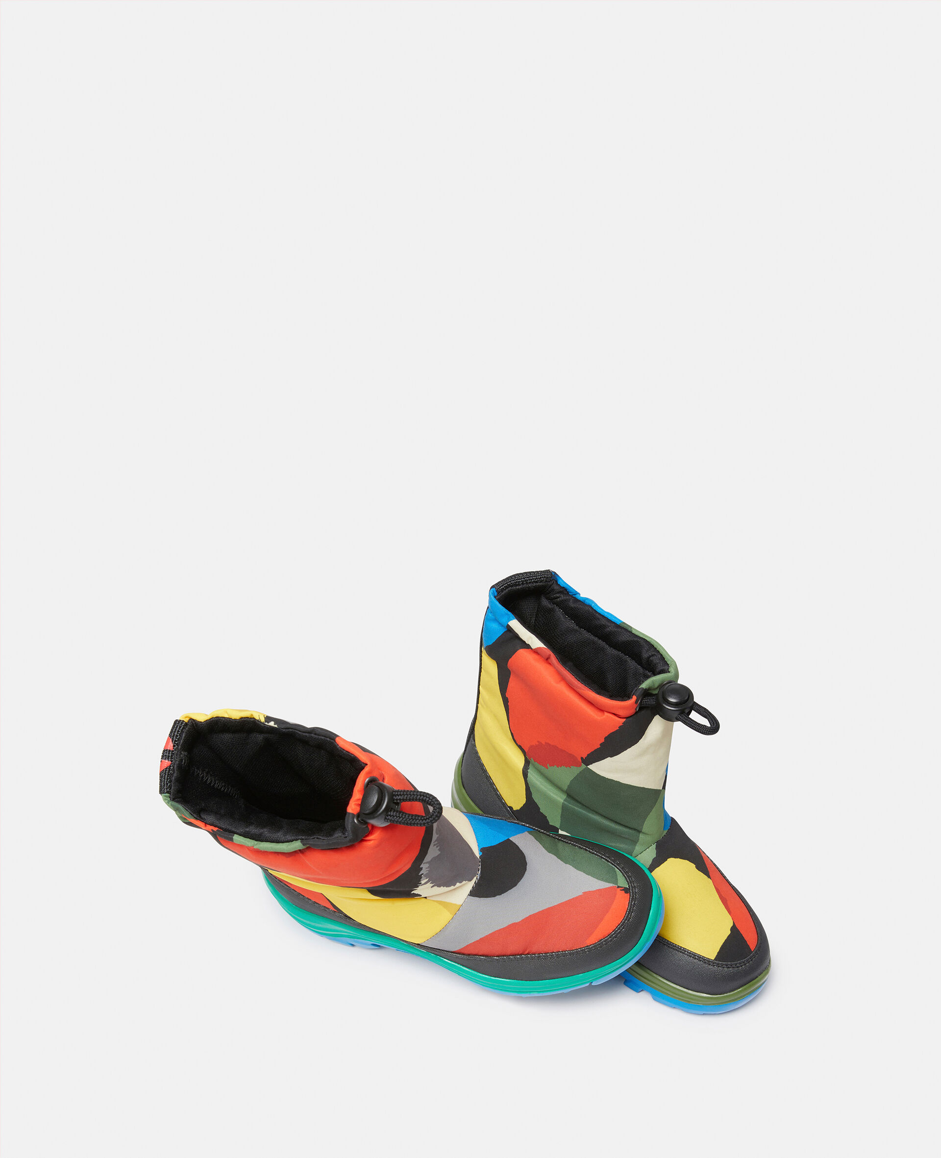 Gepolsterte Gummistiefel mit Logo-Tape und Flecken-Print-Bunt-large image number 3