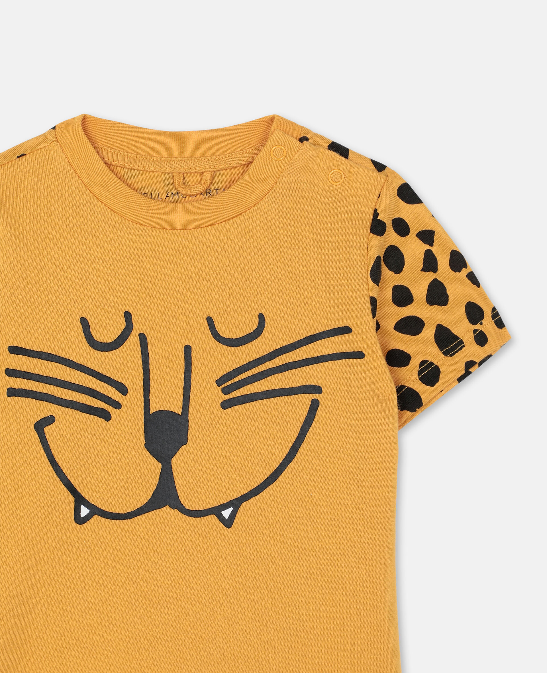 Cheetah Cotton T-shirt -Orange-large image number 1
