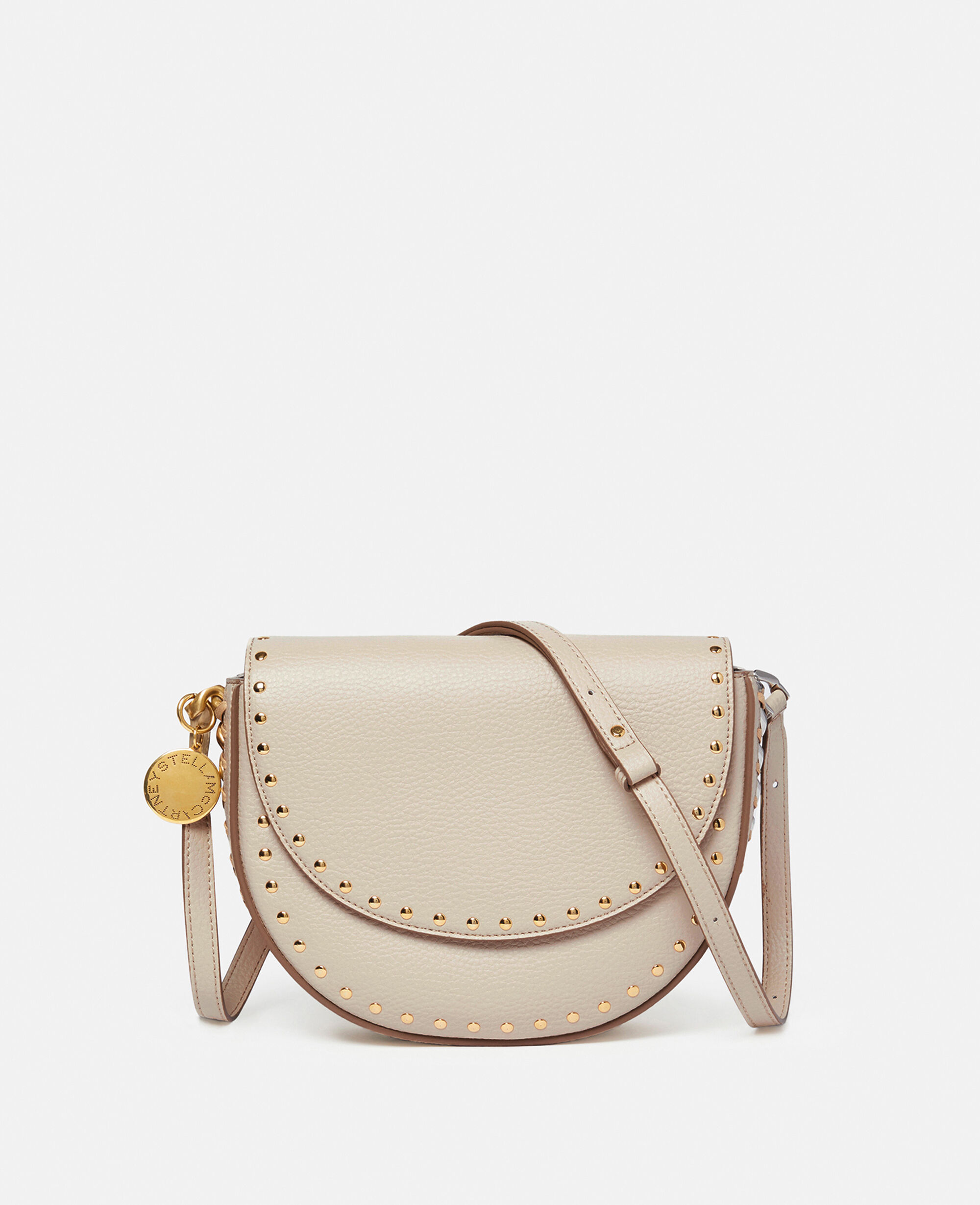 Women Oat Frayme Studded Grainy Alter Mat Medium Flap Shoulder Bag Stella McCartney IE