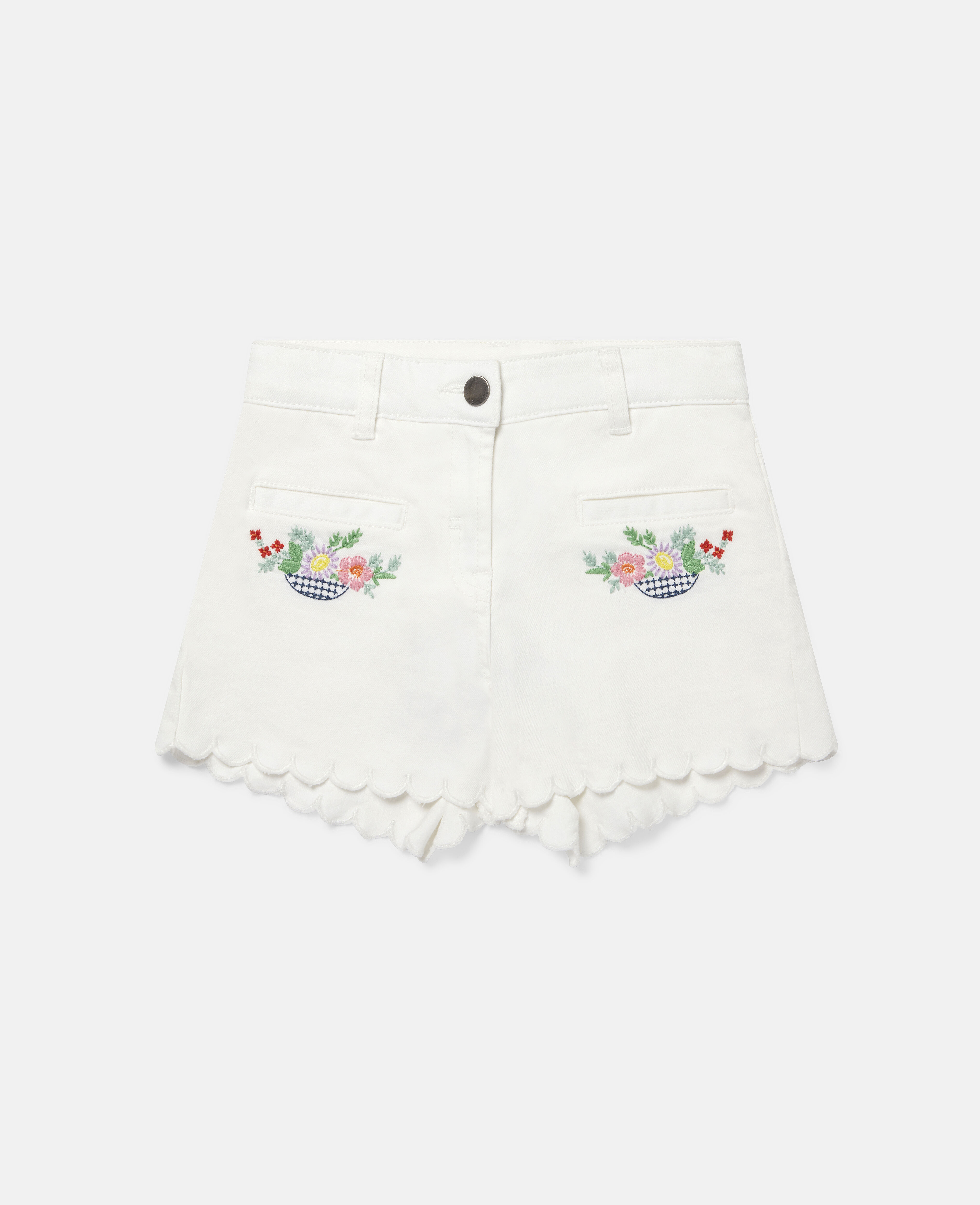 flower jean shorts