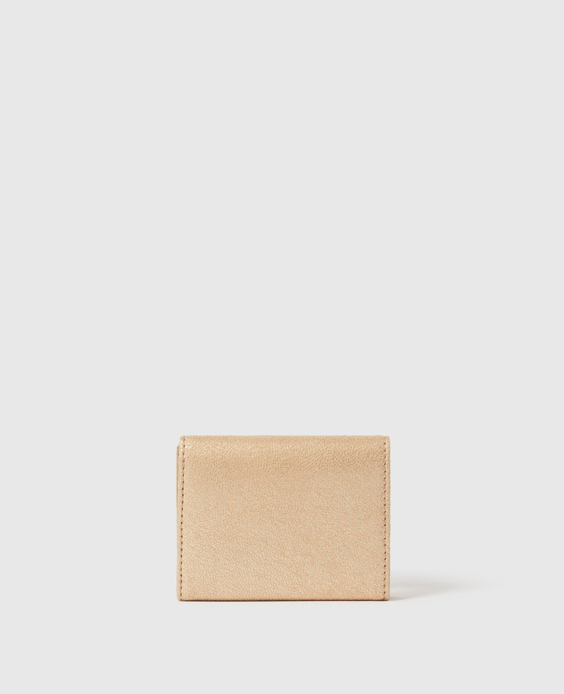 Falabella Metallic Tri-Fold Wallet-Gold-large image number 2