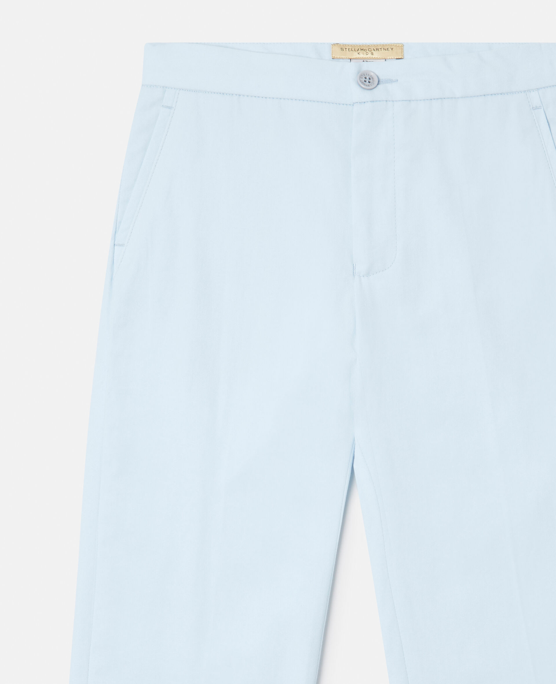 Pantaloni Sartoriali Foderati con Logo-Blu-large image number 1