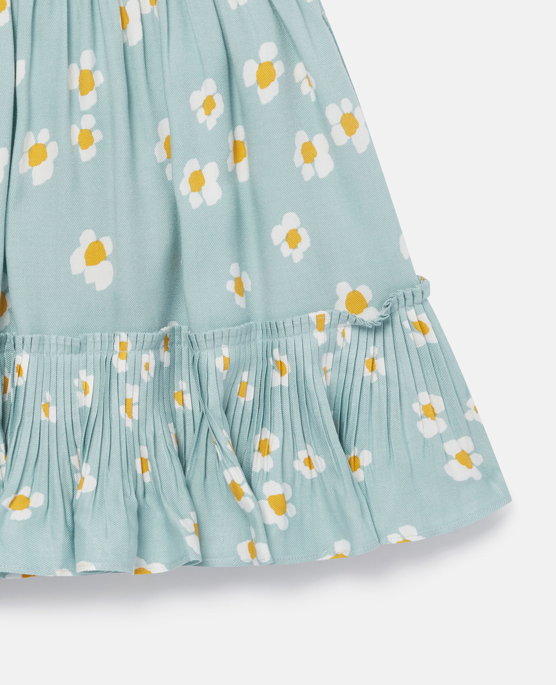 Daisy Print Twill Skirt-Blue-large image number 1