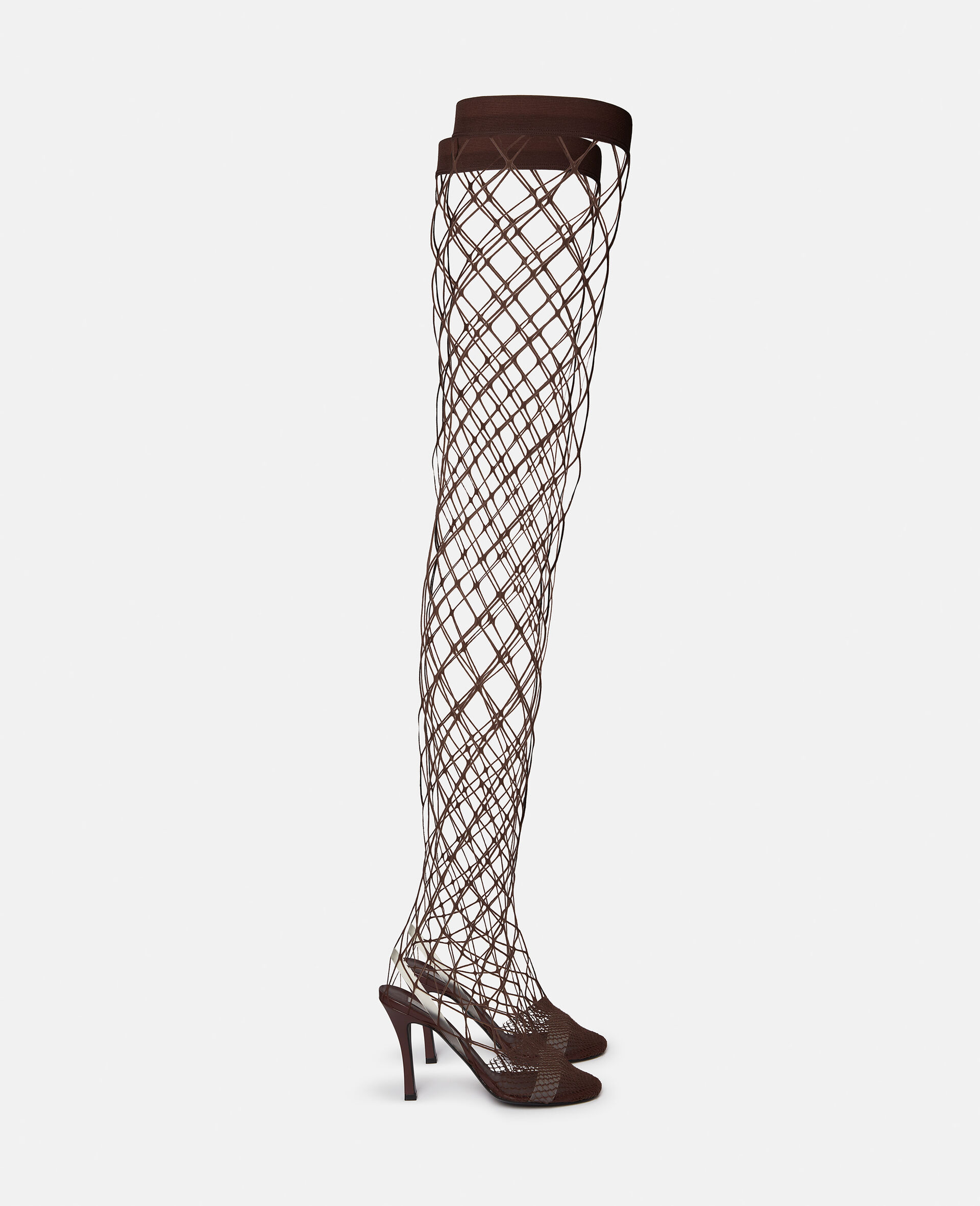 ステラ 100 フィッシュネット サイハイヒール-ブラウン-large image number 0