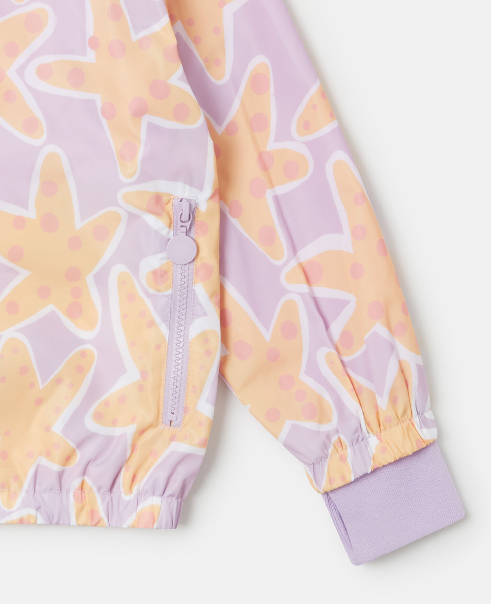 Starfish Print Zip Jacket-Purple-large image number 3