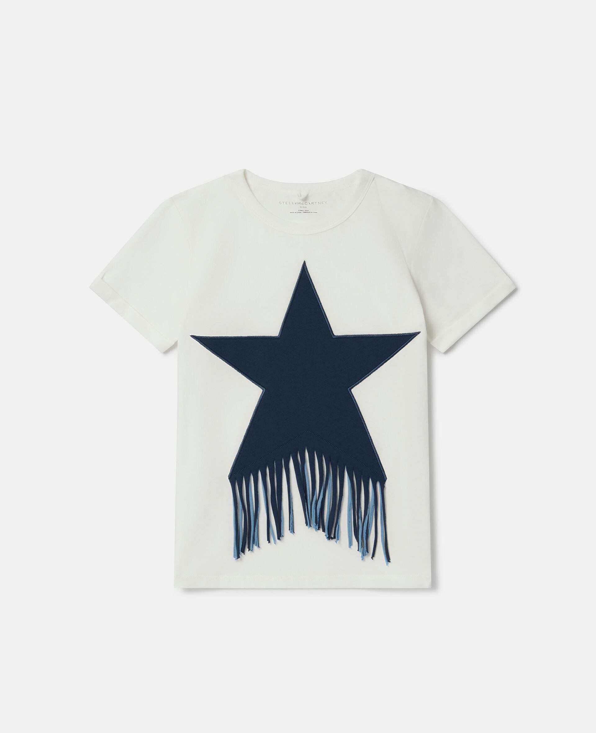 Fringed Star T-Shirt-White-large image number 0