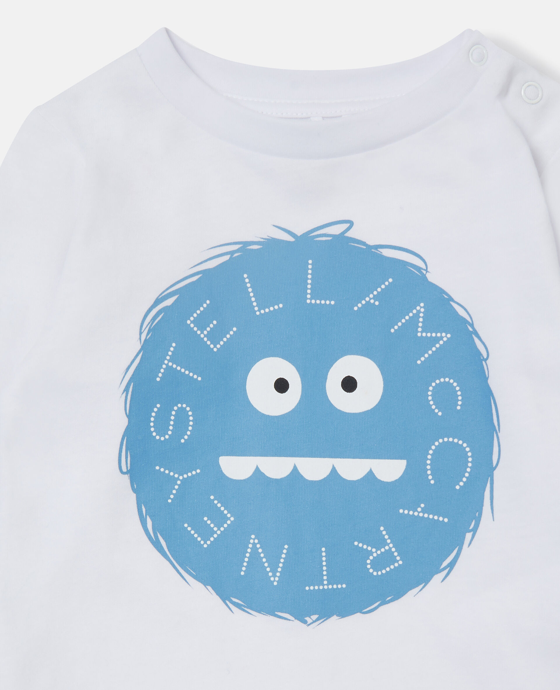 Langärmeliges Oberteil mit Monster-Grafik-Weiß-medium Langärmeliges Oberteil mit Monster-Grafik-Weiß-medium