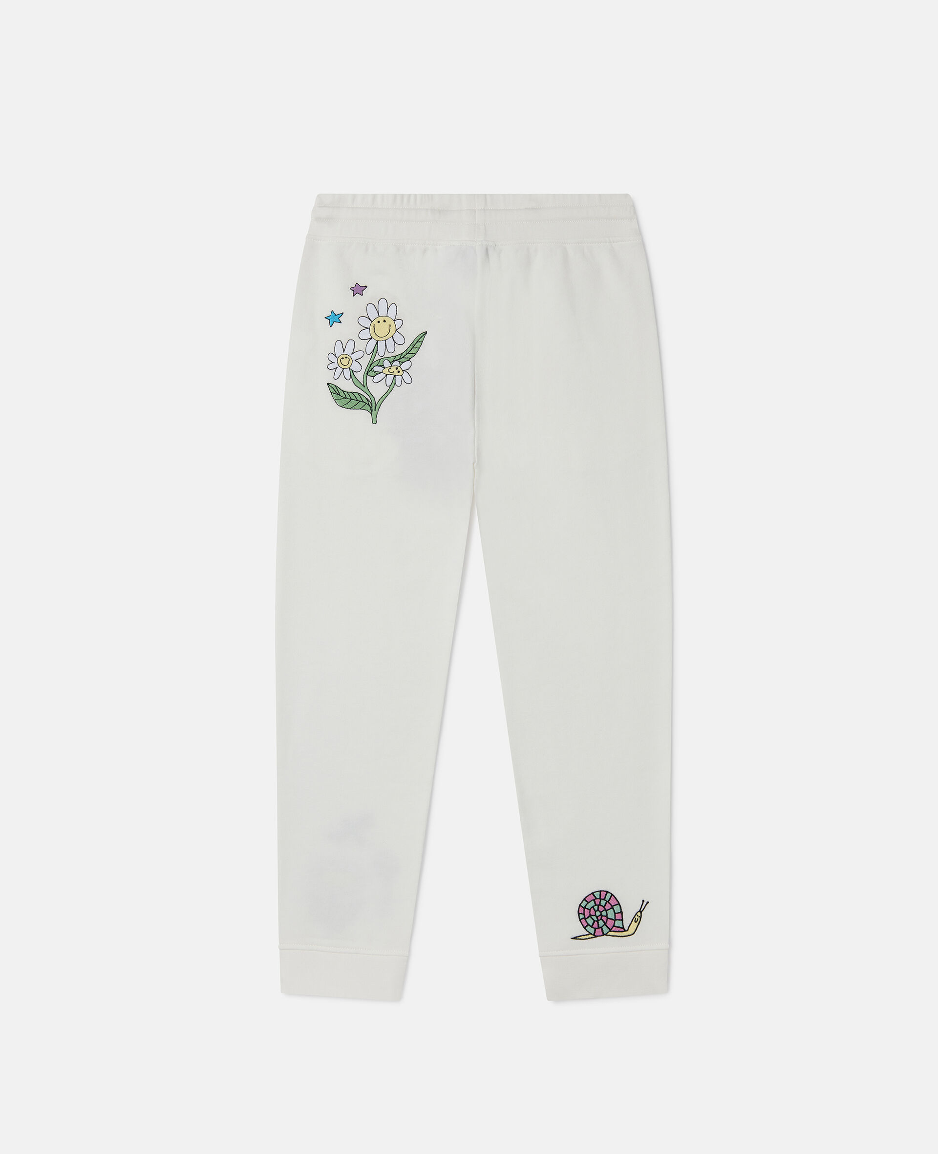 Woodland Friends Drawstring Sweatpants-White-large image number 2