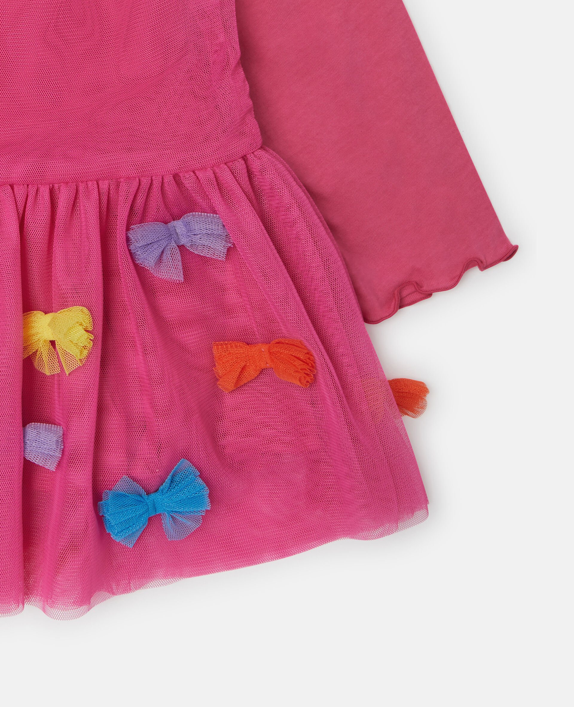 蝴蝶结刺绣长袖连衣裙-粉色-large 蝴蝶结刺绣长袖连衣裙-粉色-large image number 3