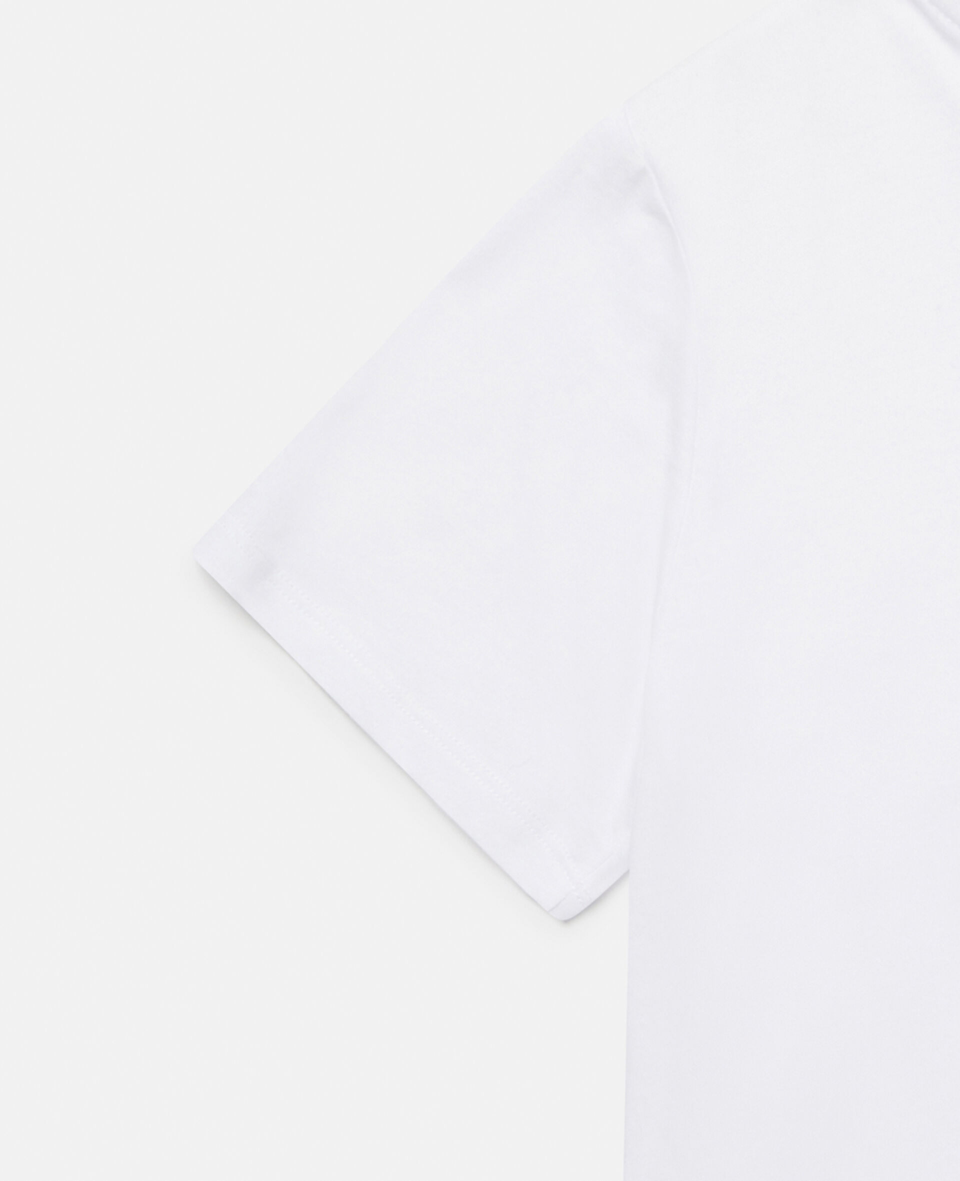 Christmas Snowman Cotton T‐Shirt with Patches-White-large image number 3