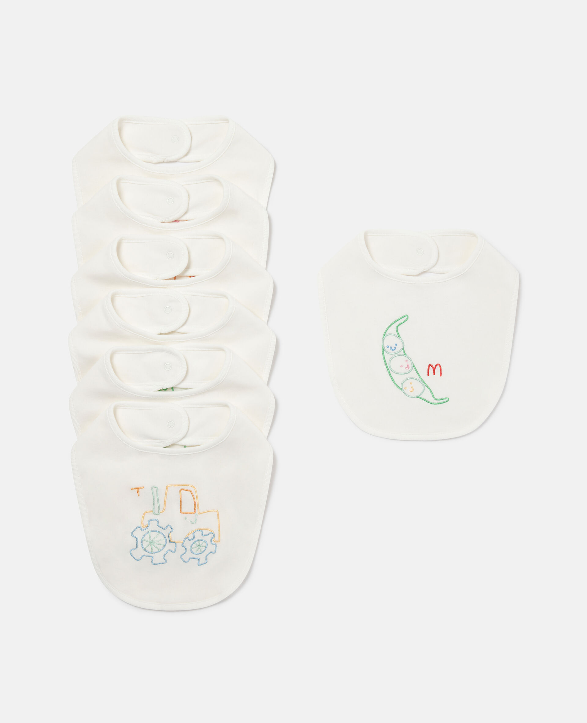 刺绣围兜7条套装-Cream-medium