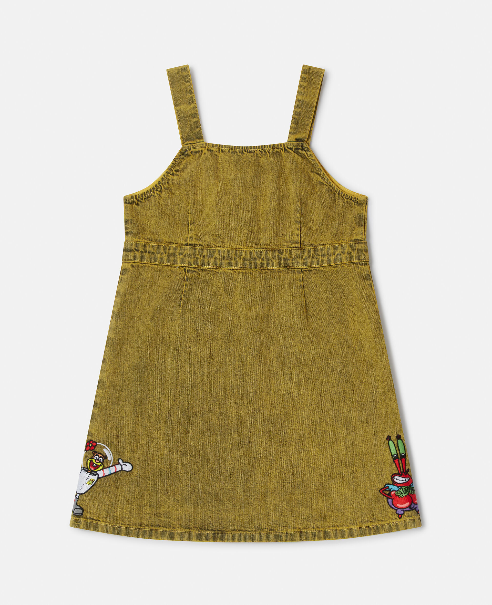 SpongeBob Graphic Denim Dress-Yellow-large SpongeBob Graphic Denim Dress-Yellow-large image number 2