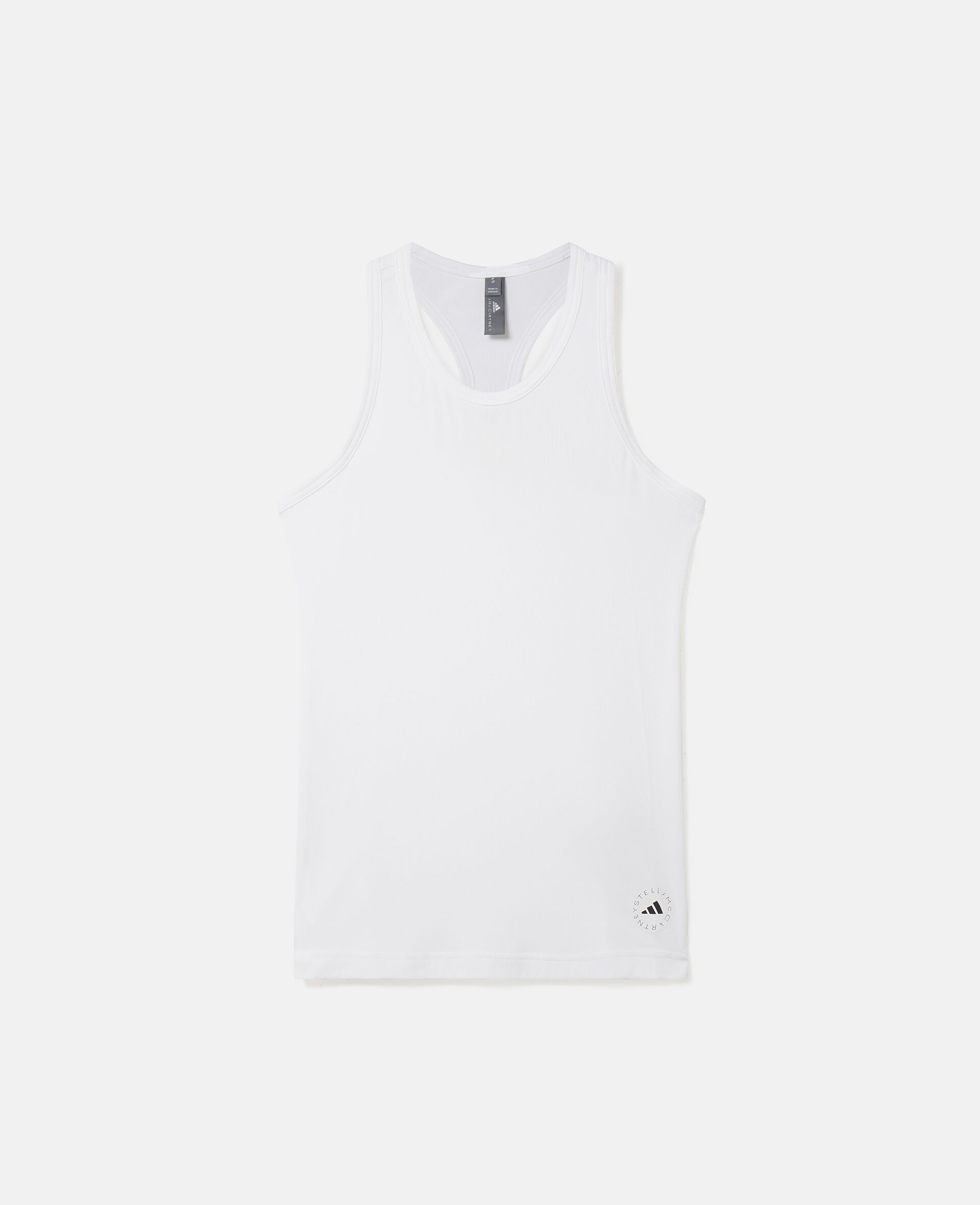 TrueCasuals Sportswear Rib Racerback Tank Top-White-large image number 0