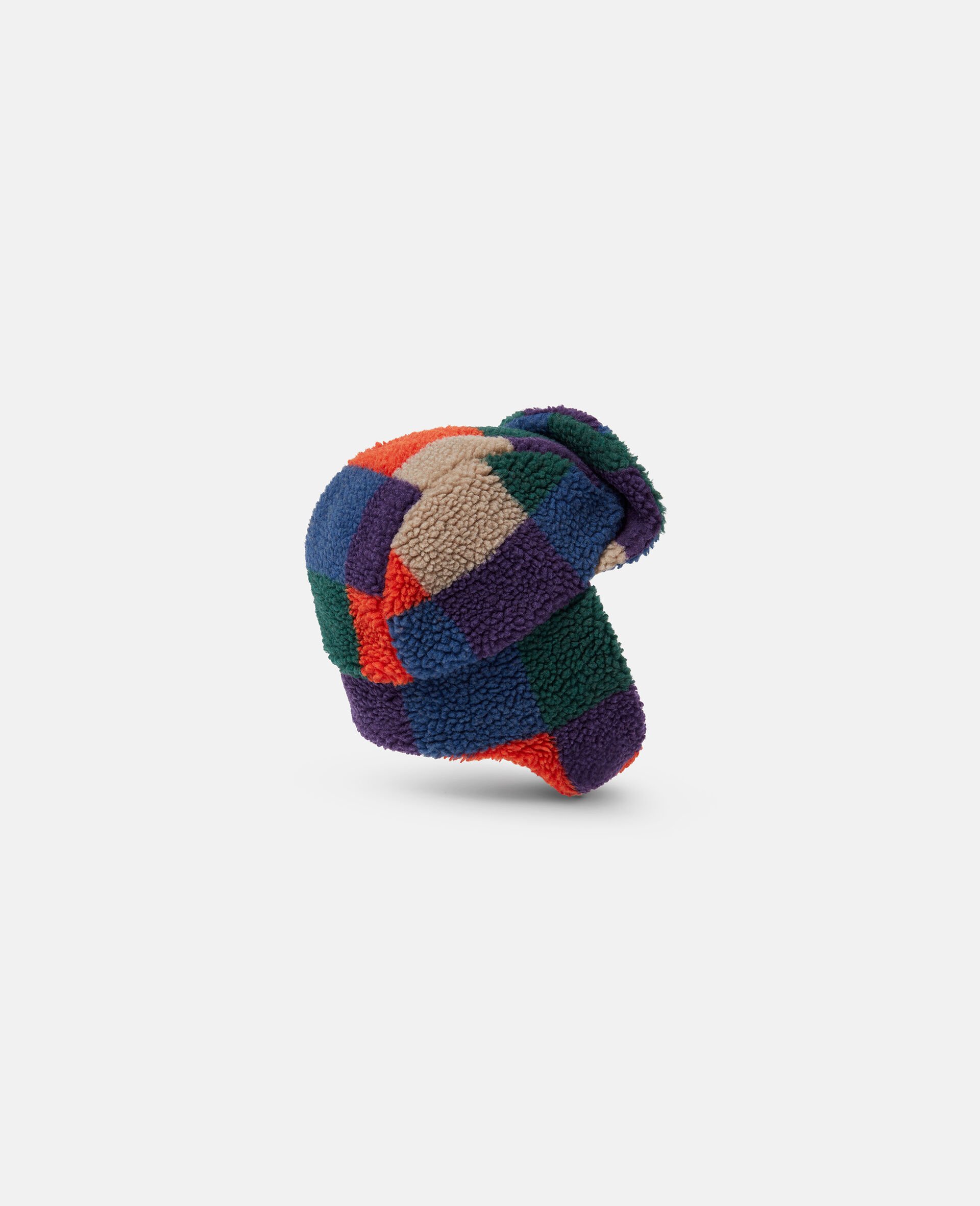 Checkerboard Fleece Trapper Hat-Multicolour-large image number 2