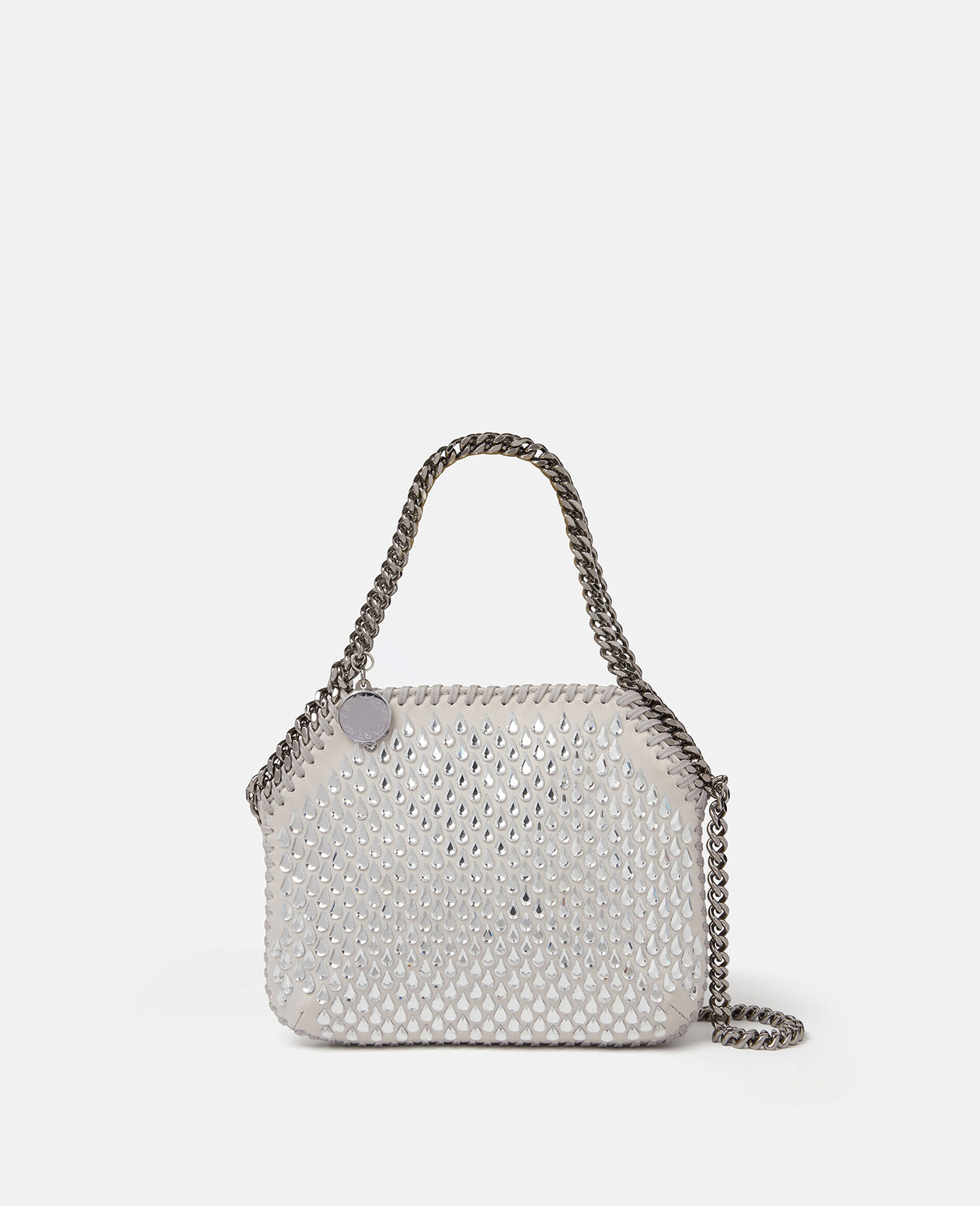 Falabella Crystal Mesh Mini Tote Bag-Grey-medium