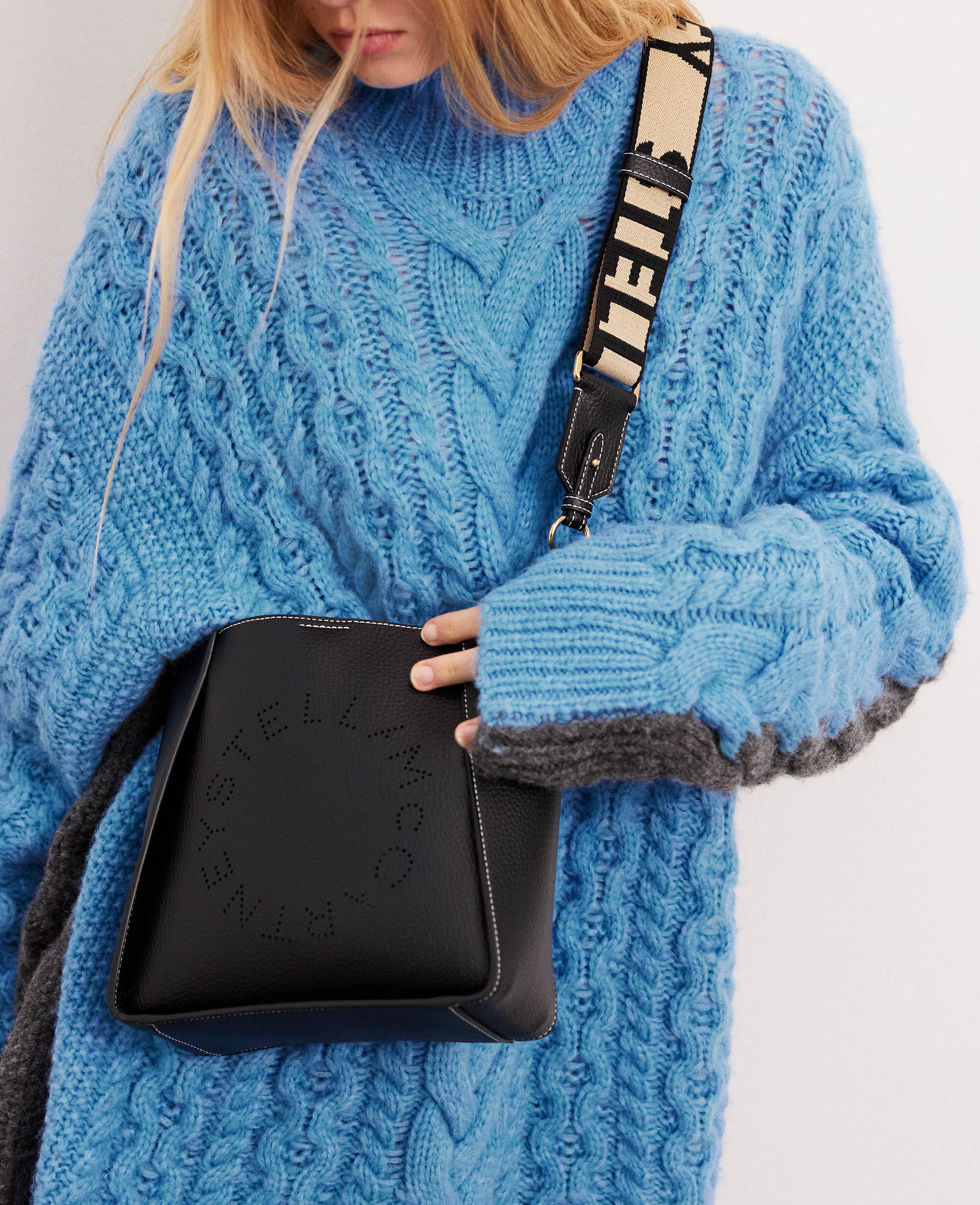 Women Black Logo Square Crossbody Bag | Stella McCartney US Women Black Logo Square Crossbody Bag | Stella McCartney US