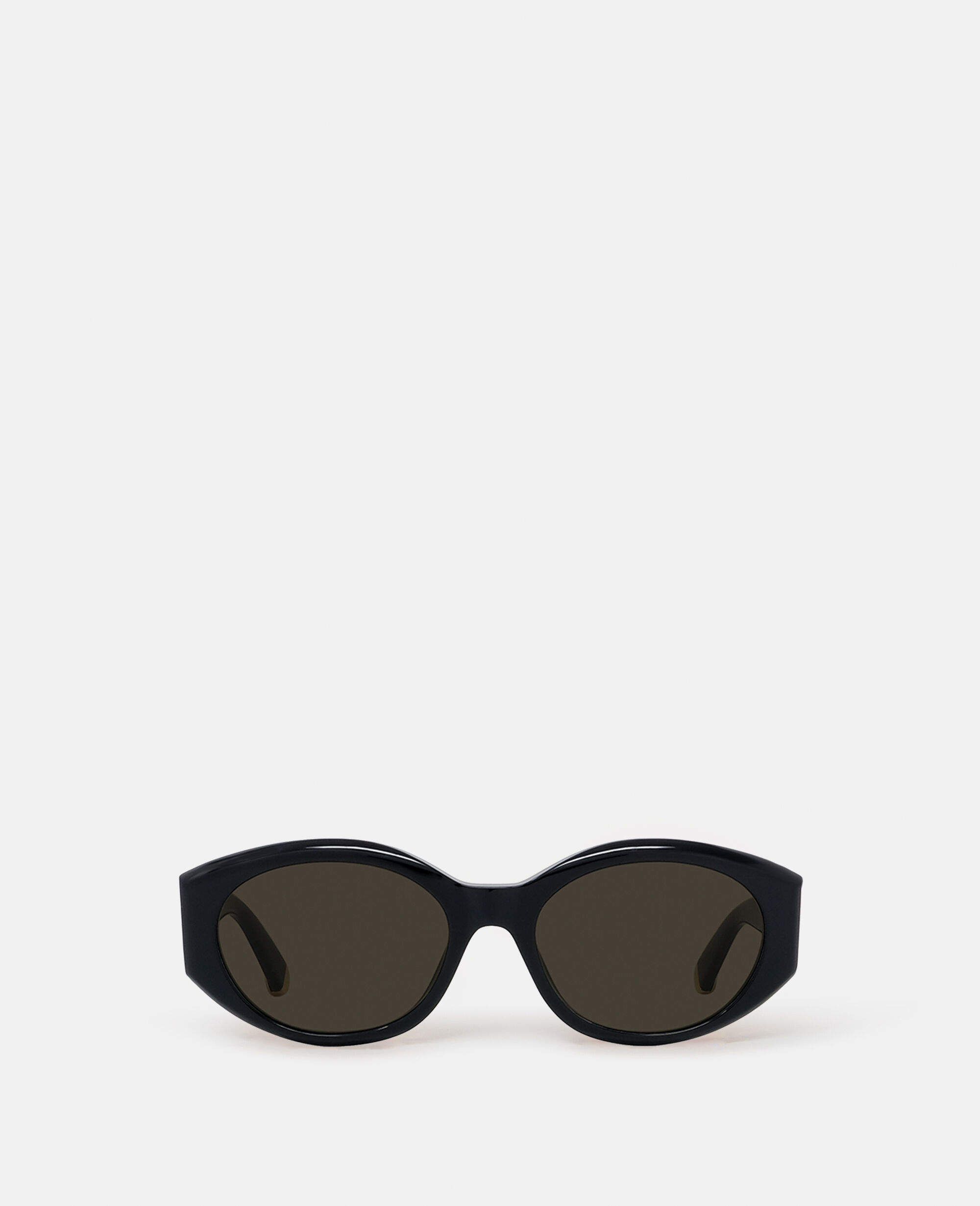 Women Glossy Black Falabella Oval Sunglasses Stella McCartney ES
