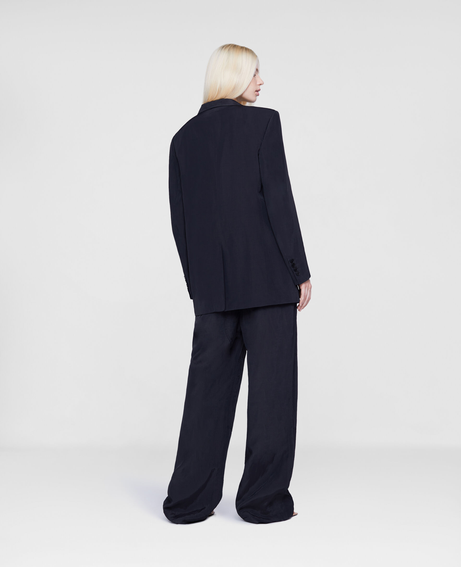 Tailored Twill Jacket-Black-large image number 2
