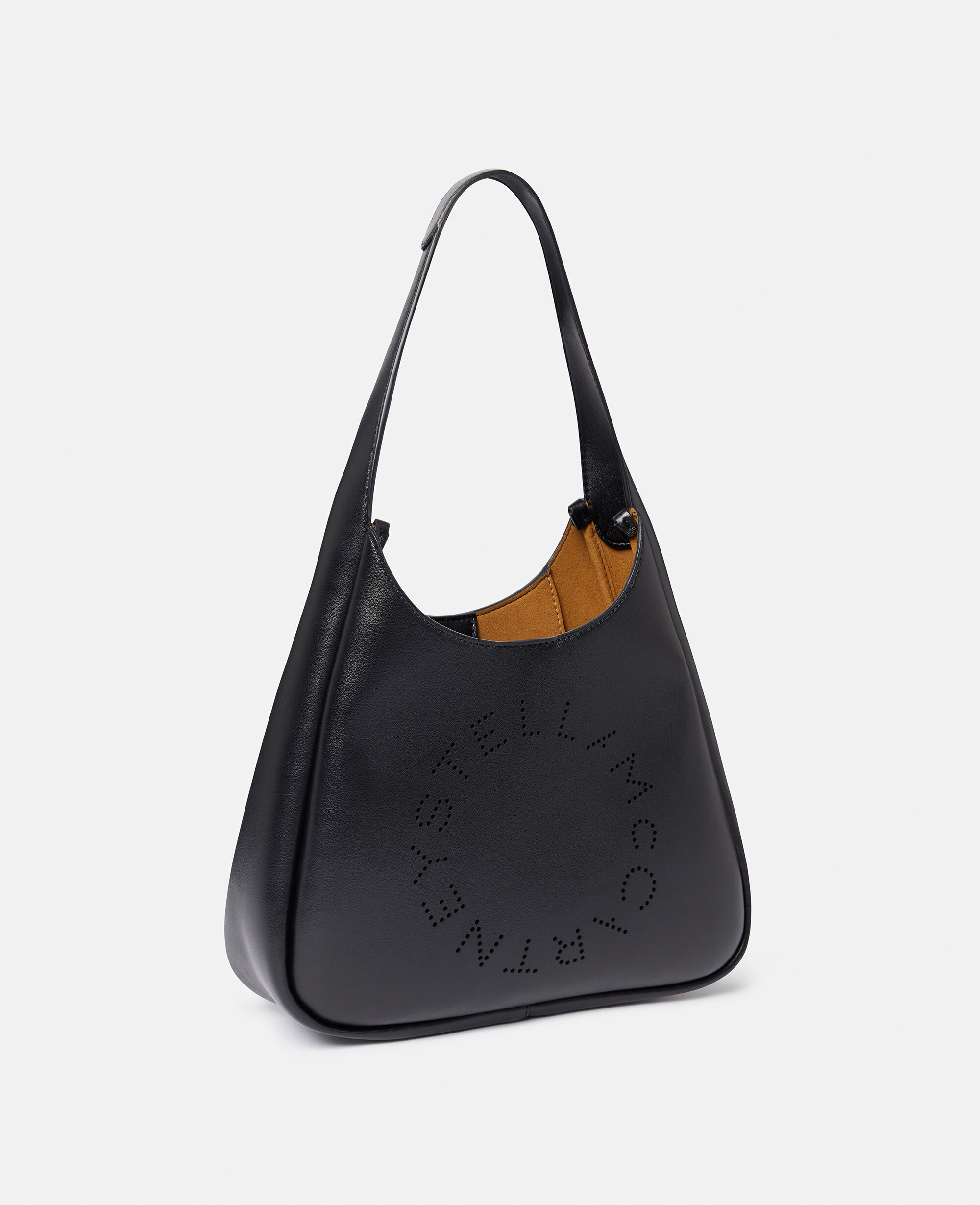 Women Pitch black Logo Slouchy Hobo Tote Bag | Stella