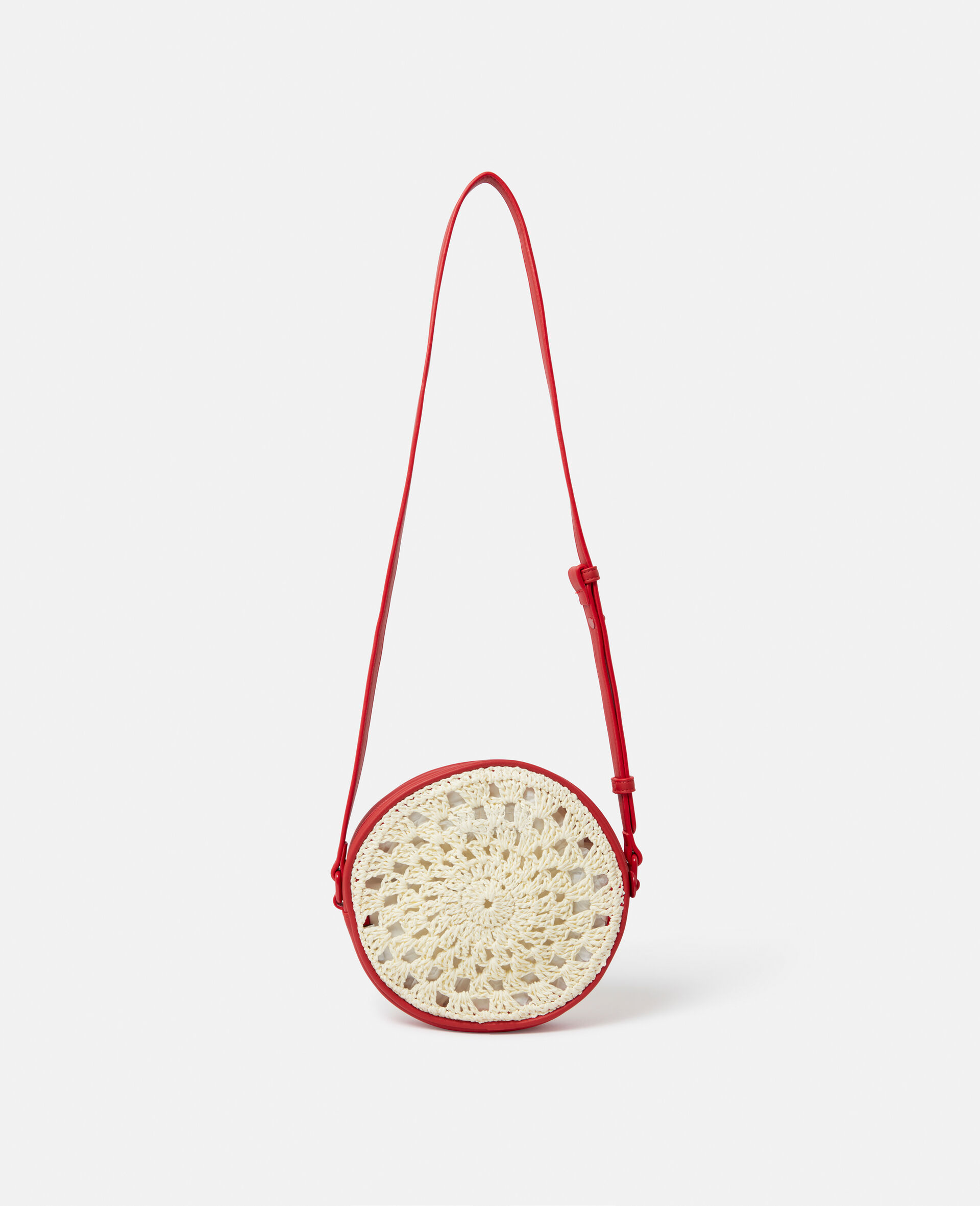 Heart Raffia Crossbody Bag-Beige-large image number 2