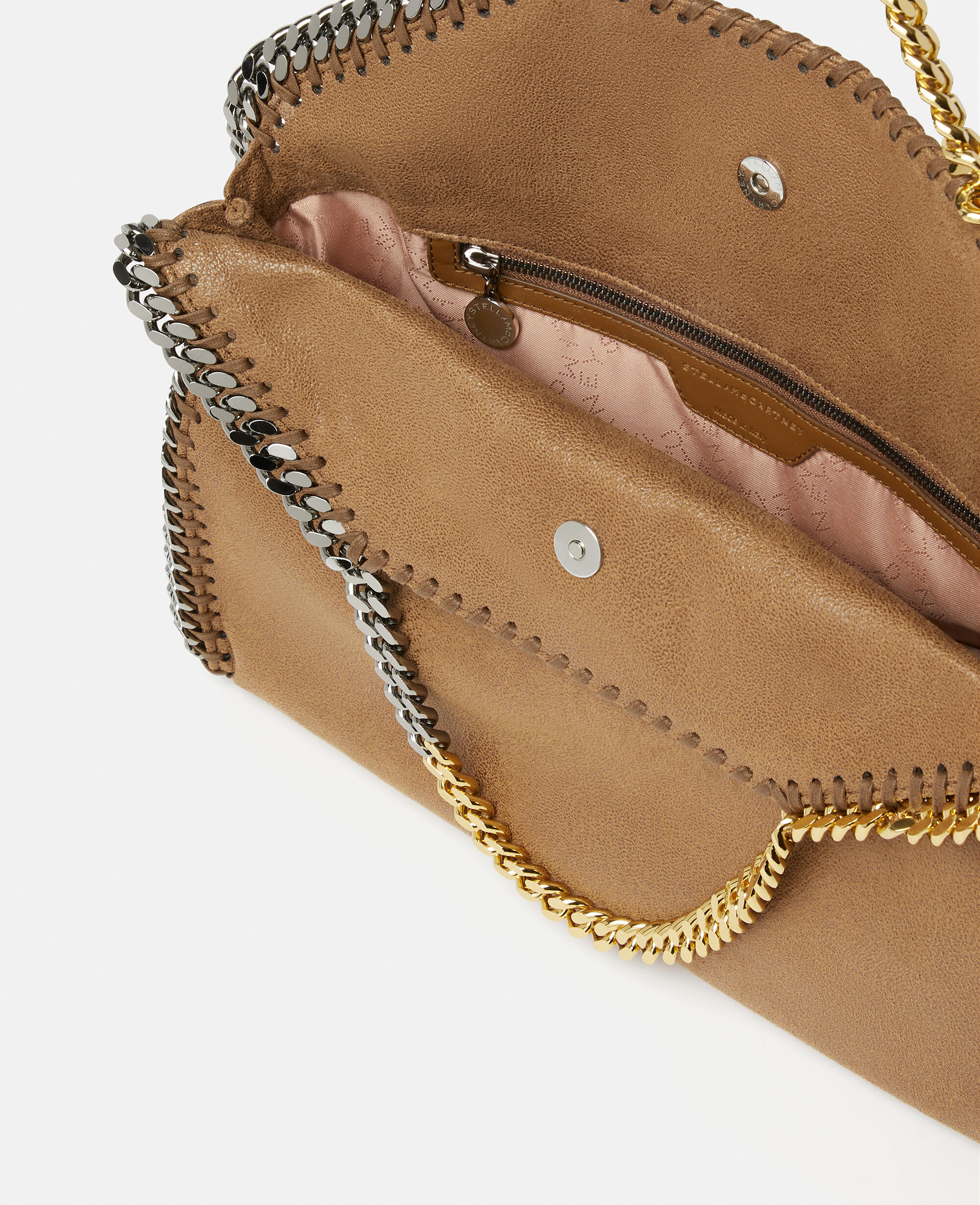 *STELLA MCCARTNEY* ロゴ ラージ トートバッグ *brown/Pecan Women Pecan brown Falabella Fold-Over Tote Bag | Stella