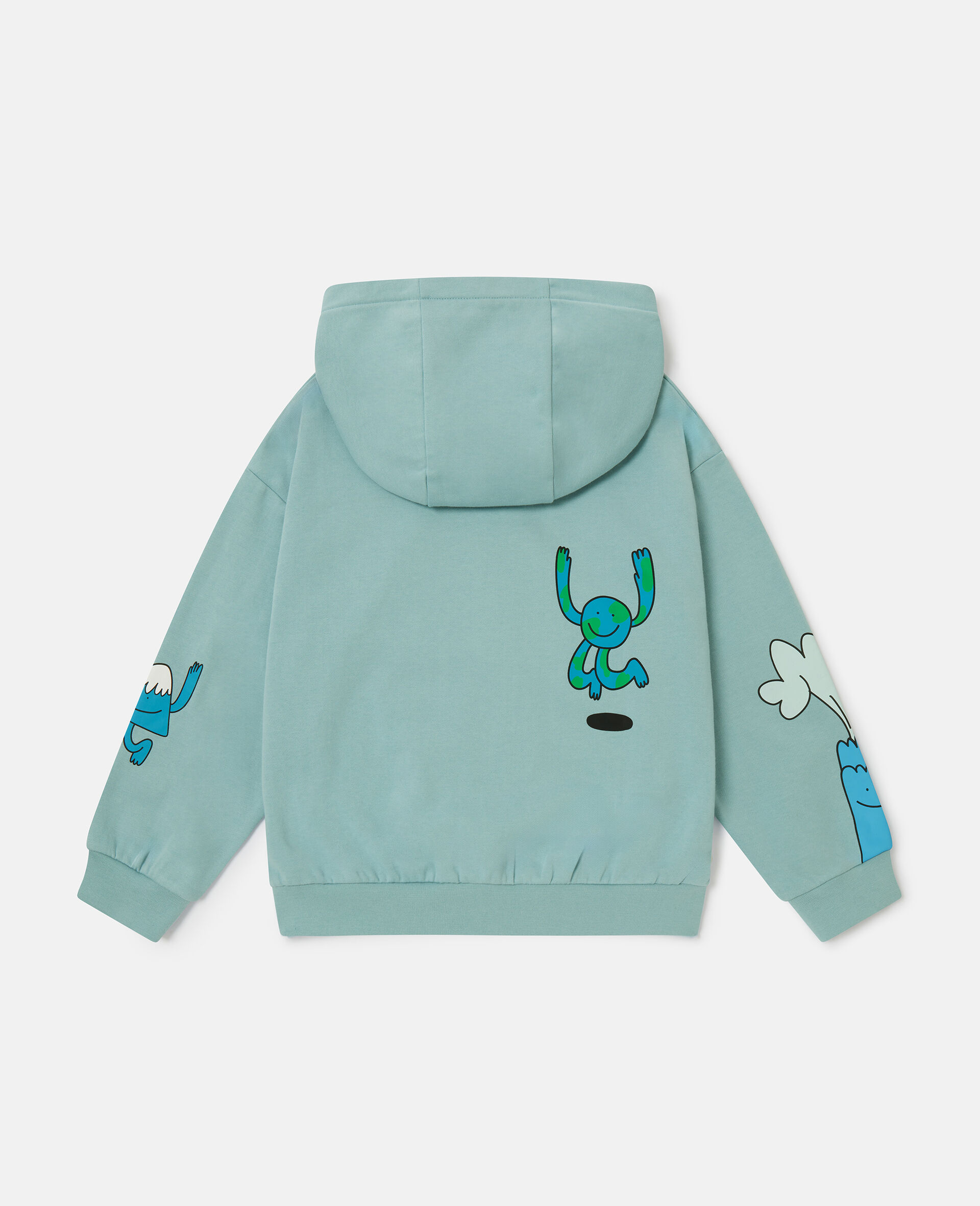 Earth Friends Graphic Zip-Up Hoodie-Blue-large image number 2