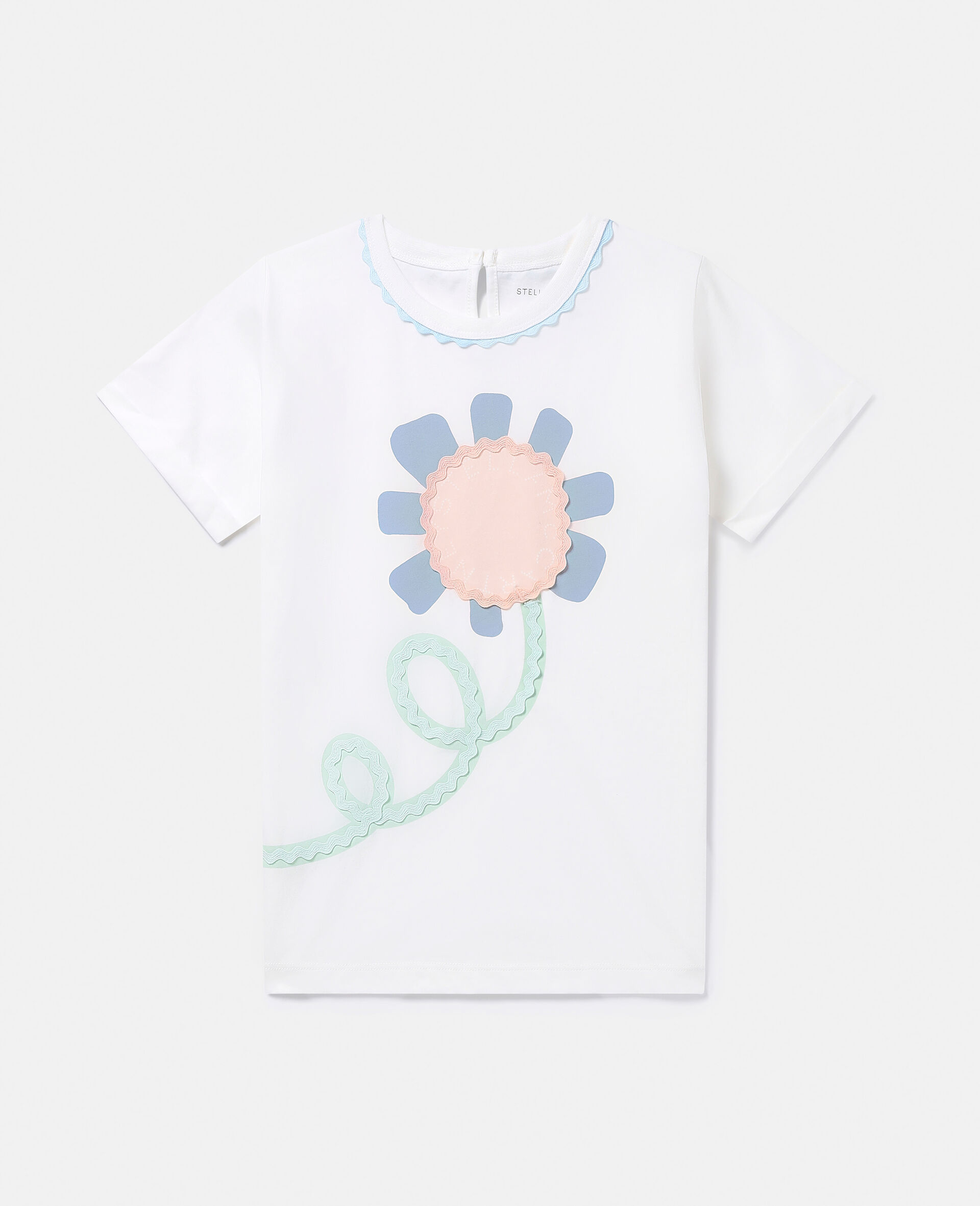 Graphic Flower T-Shirt-Cream-medium