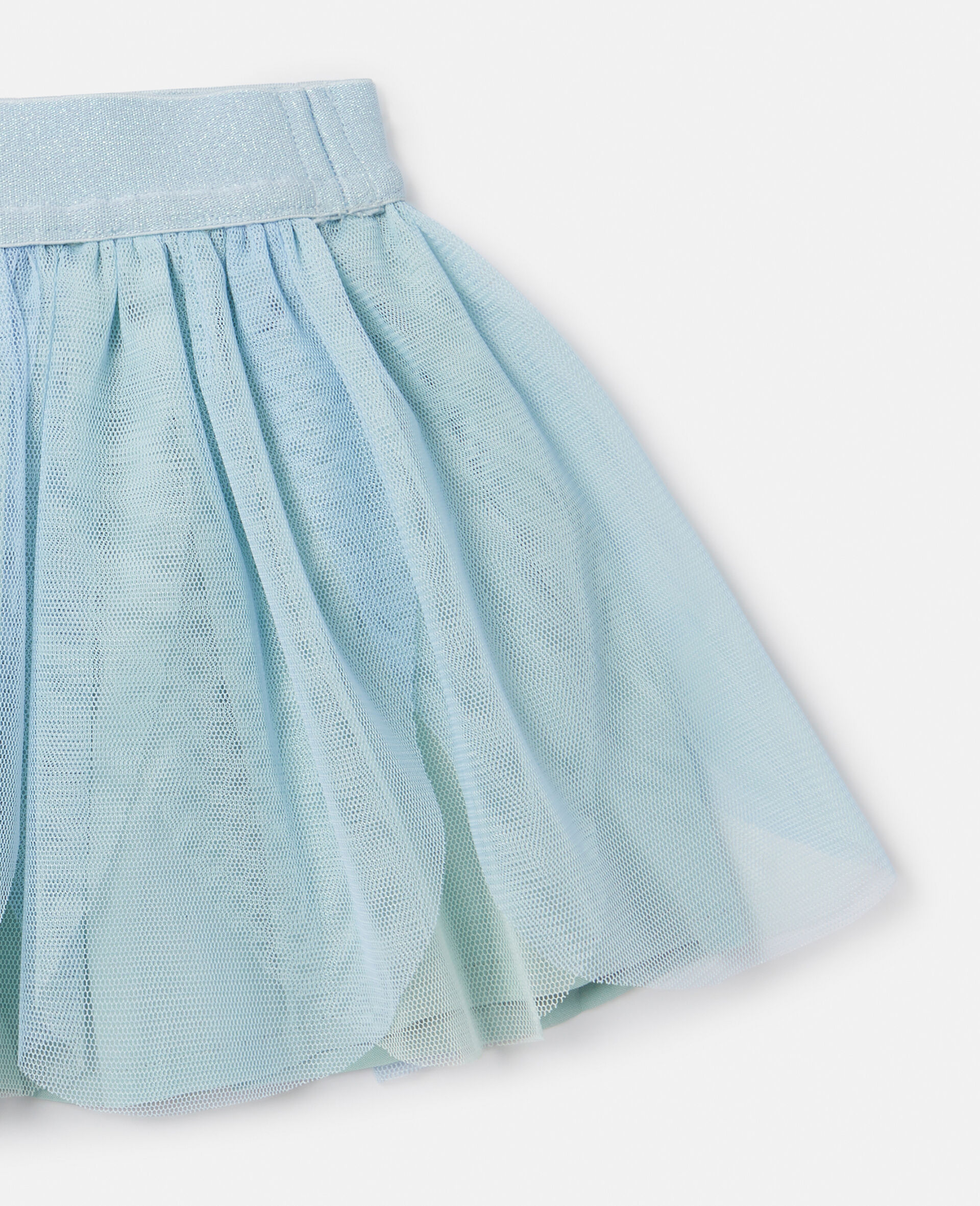 Elasticated Layered Tulle Skirt-Blue-large image number 3