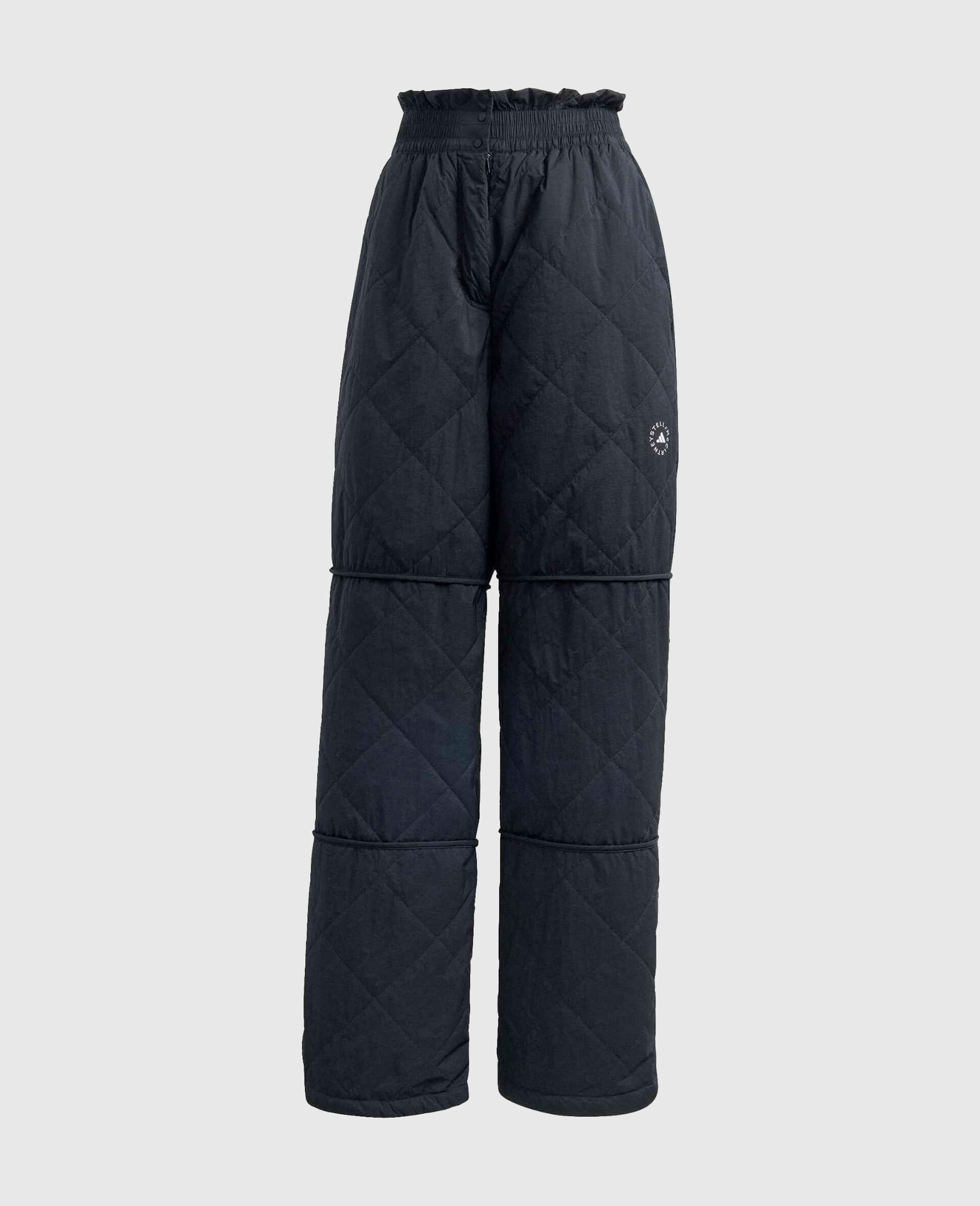 Logo Quilted Track Pant-Black-large image number 0