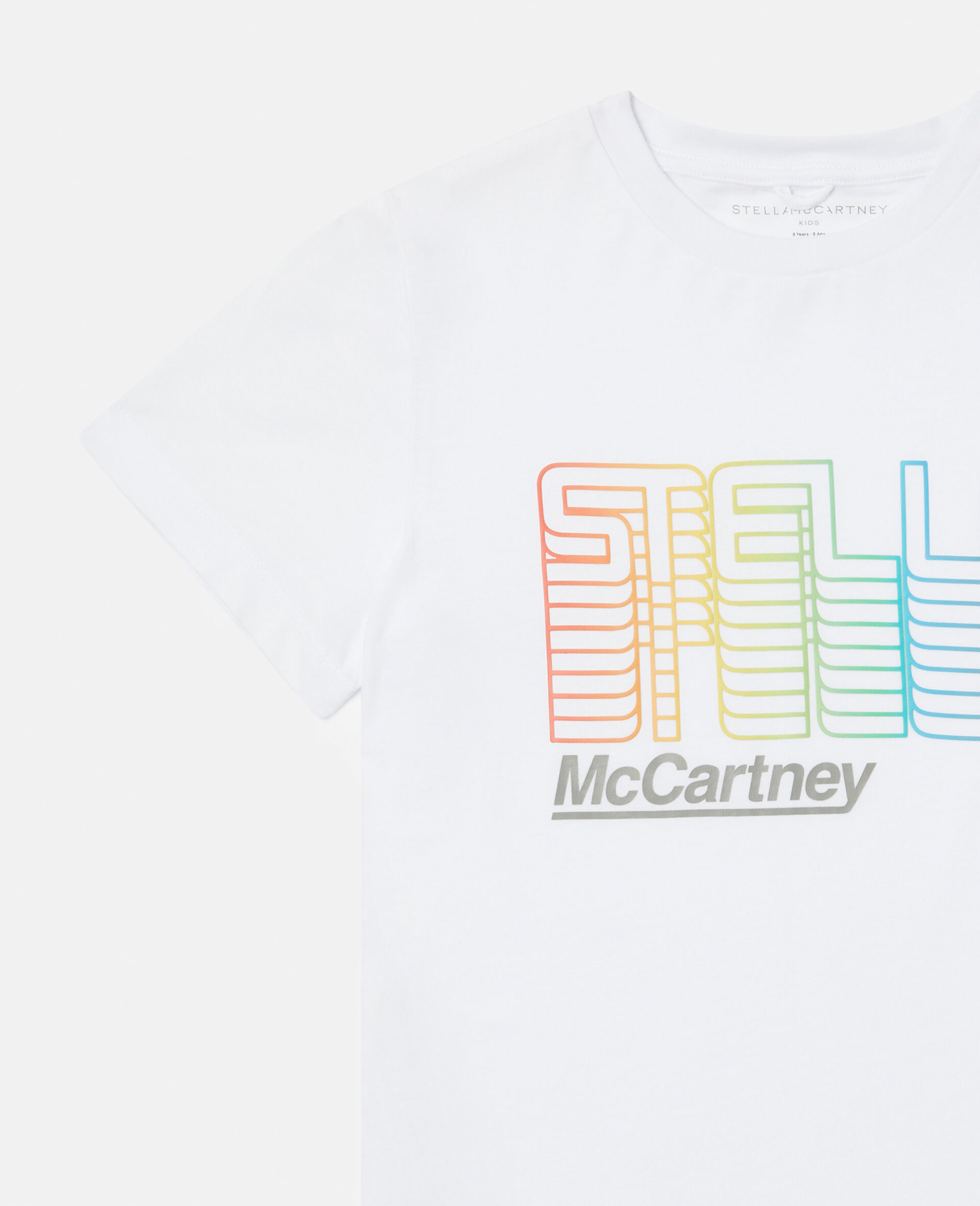 Rainbow Stella Logo Active T-Shirt-White-large image number 1