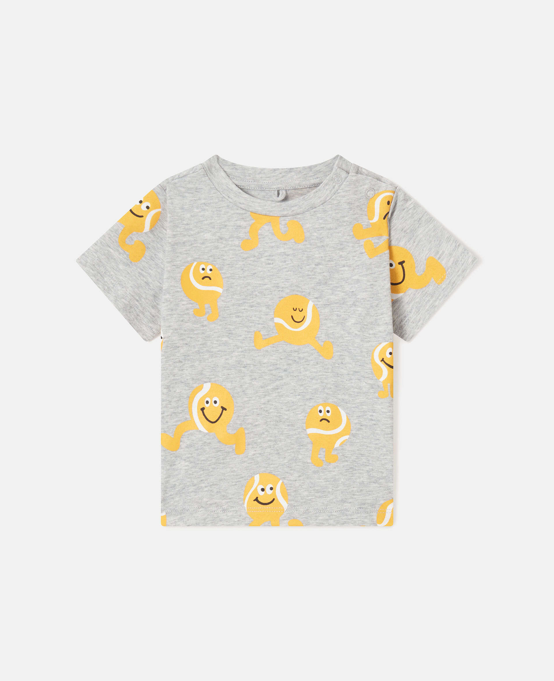 Maglietta con Stampa Palline da Tennis  -Grigio-medium