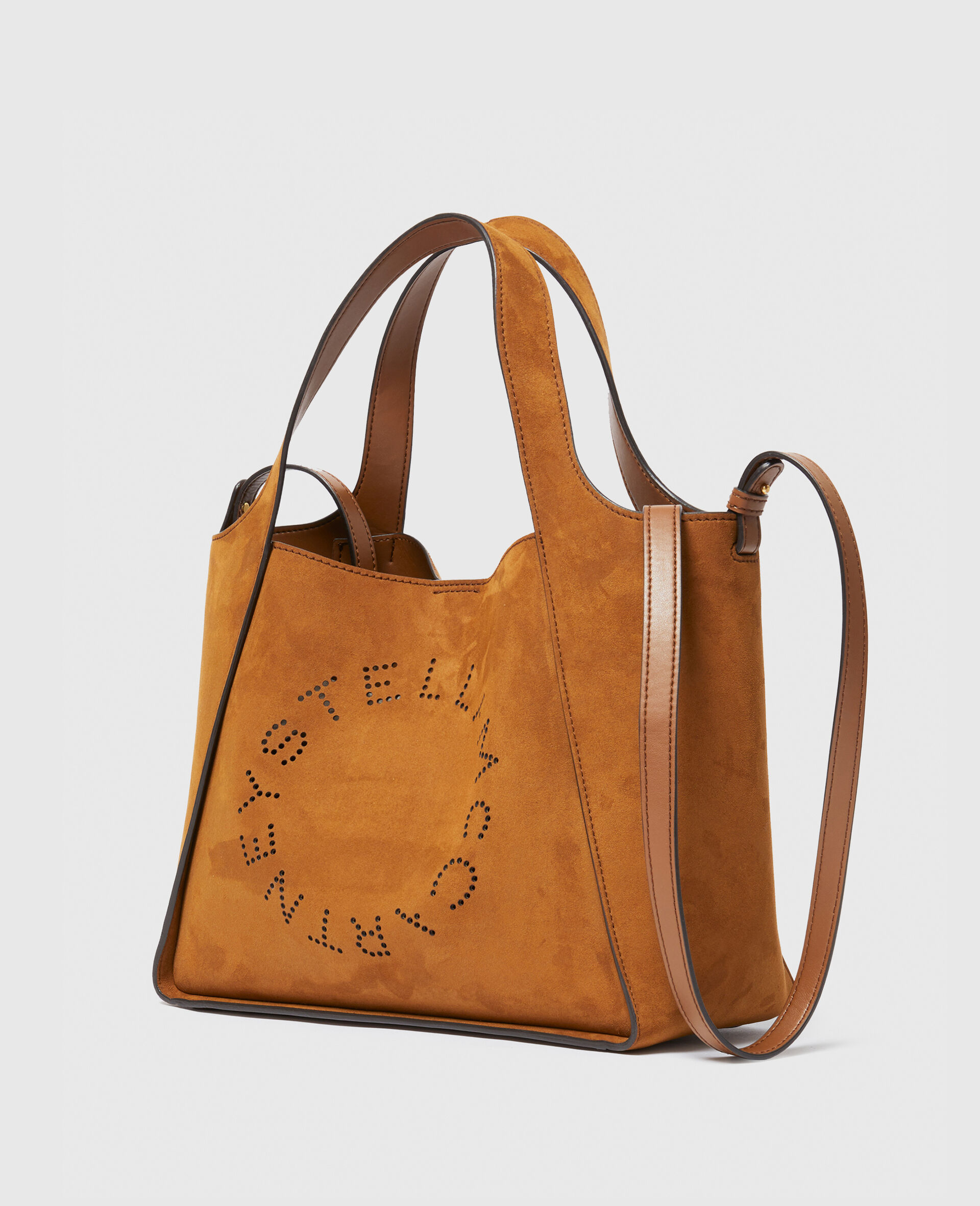 Logo Top Handle Crossbody Tote Bag-Brown-large image number 2