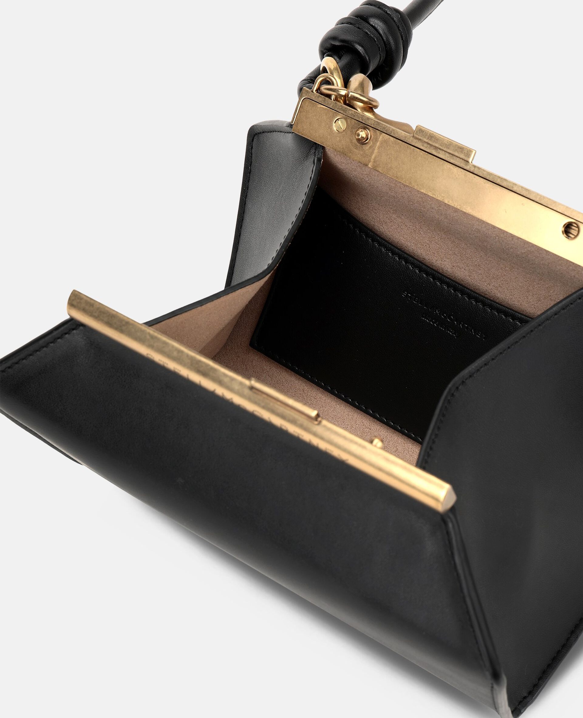 Kleine Tasche mit massiver Kette-Schwarz-large image number 3