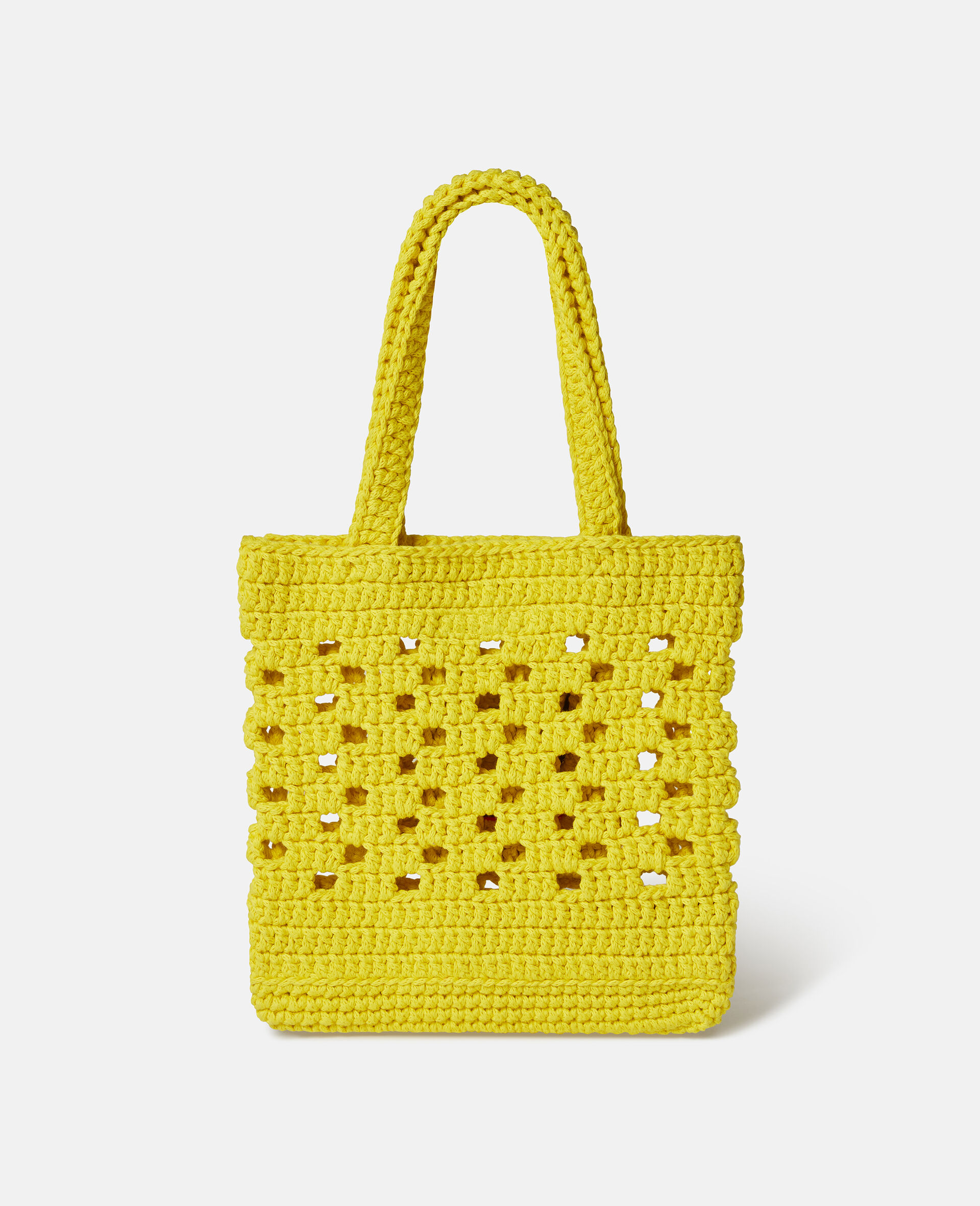 SpongeBob Graphic Crochet Tote Bag-Yellow-large SpongeBob Graphic Crochet Tote Bag-Yellow-large image number 2