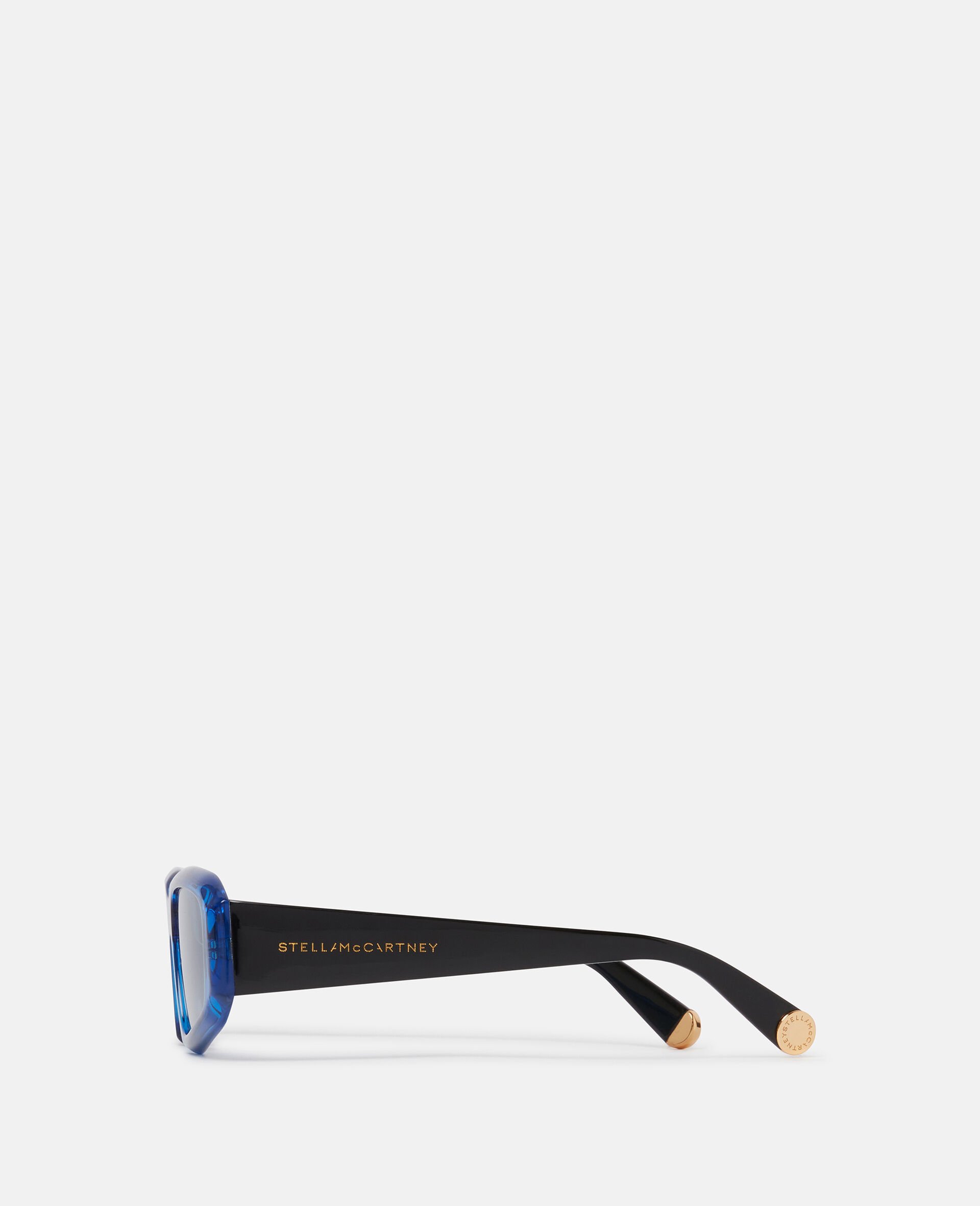 Abstract Rectangle Sunglasses-Black-large Abstract Rectangle Sunglasses-Black-large image number 1