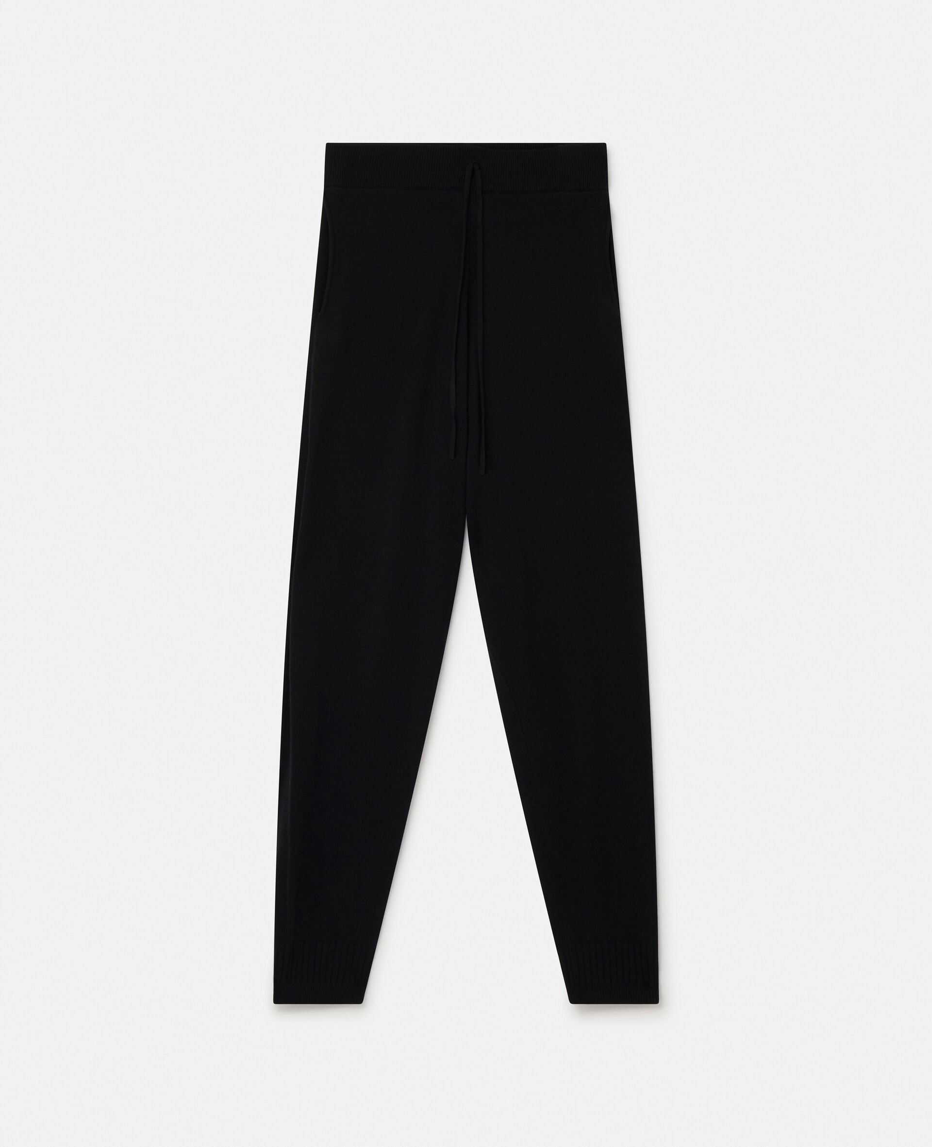 Mid-Rise Tapered Sweatpants-Black-medium