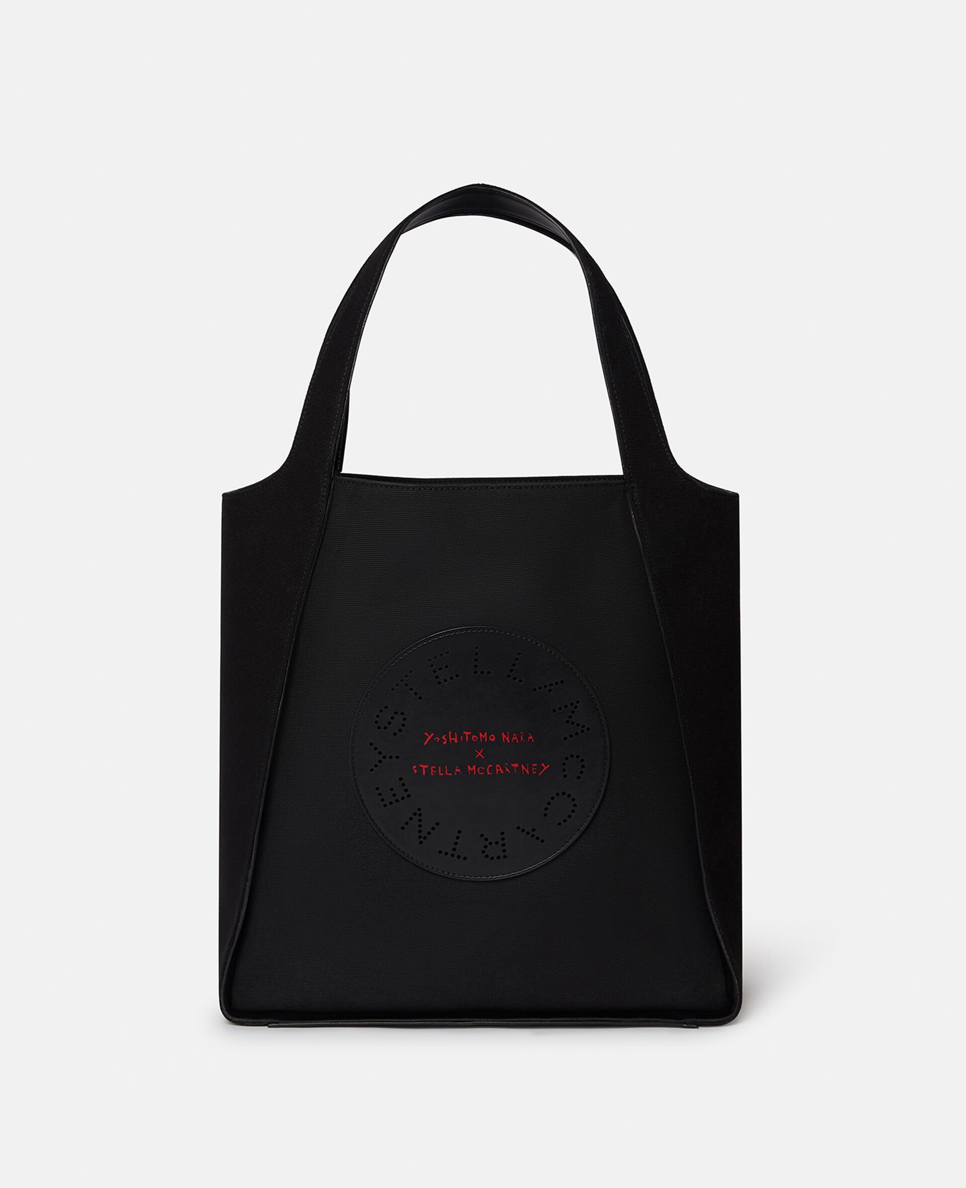 Borsa tote in tela di cotone con stampa Lonesome Puppy-Nero-large image number 3