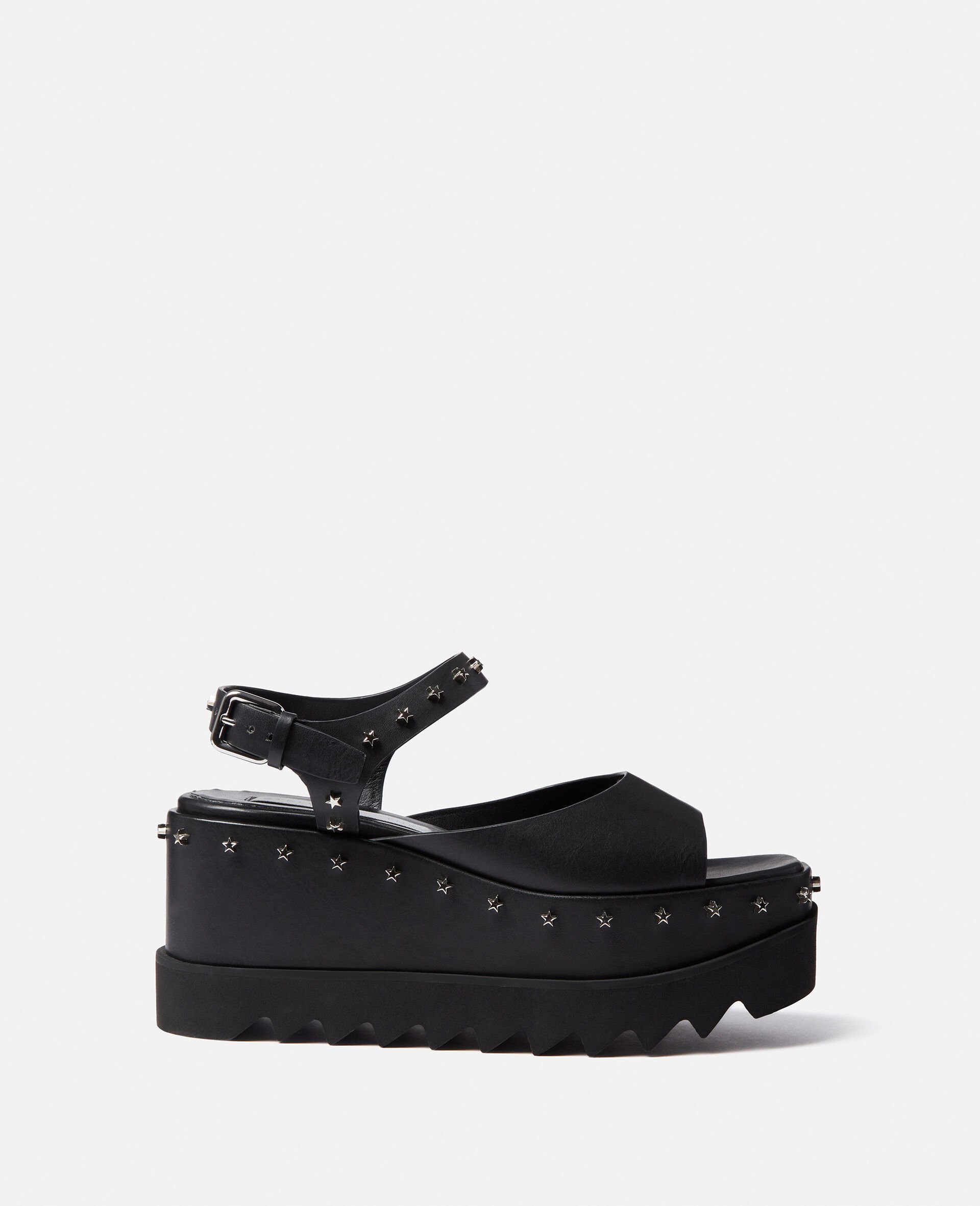 Elyse Star Stud Platform Sandals-Black-large image number 0